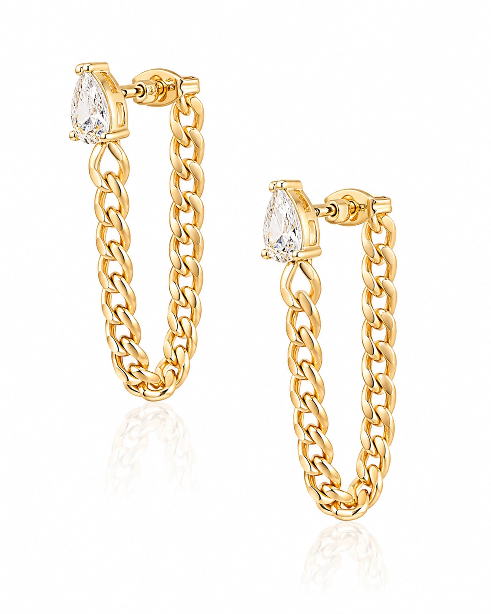 Bougie Chain Loop Earrings | AMARIS JEWELS | Fine Jewelry 
