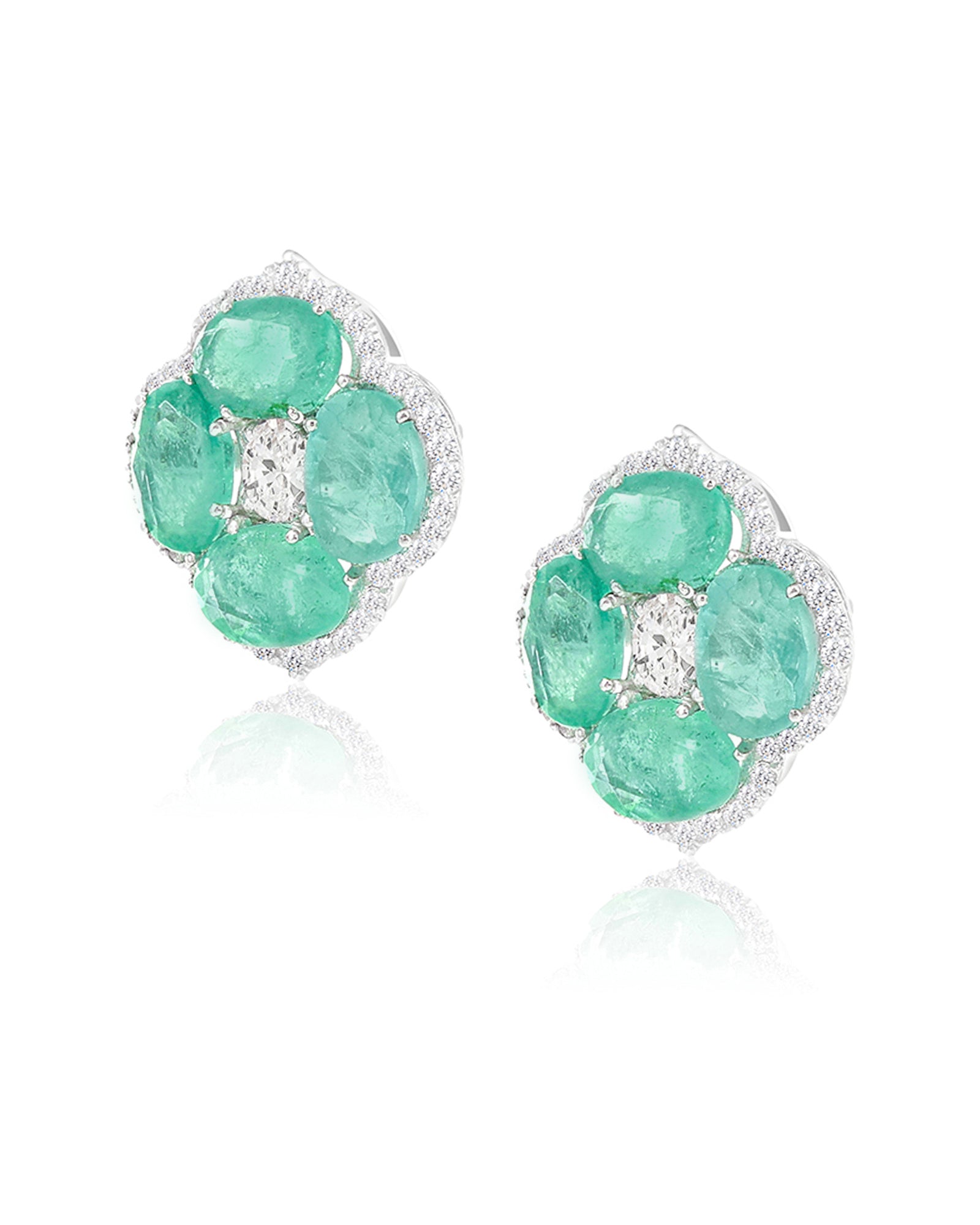 Calliope Mini Emerald Studs | AMARIS JEWELS | Fine Jewelry 