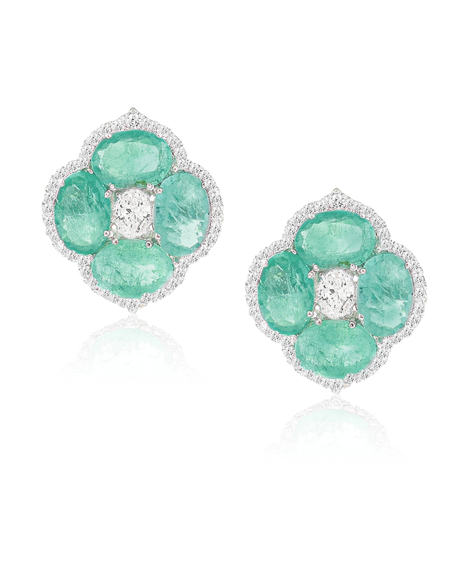 Calliope Mini Emerald Studs | AMARIS JEWELS | Fine Jewelry 