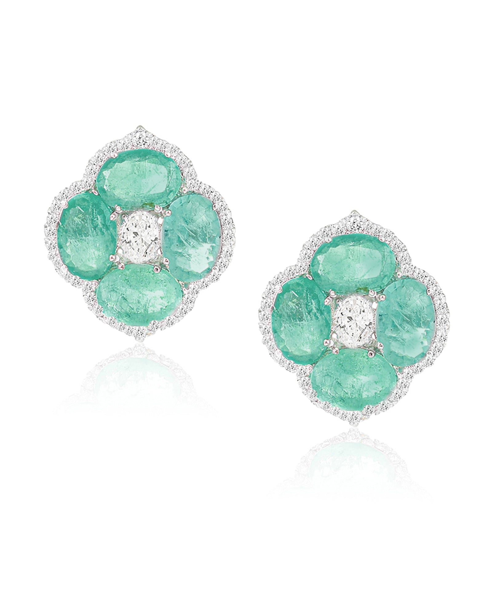 Calliope Mini Emerald Studs | AMARIS JEWELS | Fine Jewelry 
