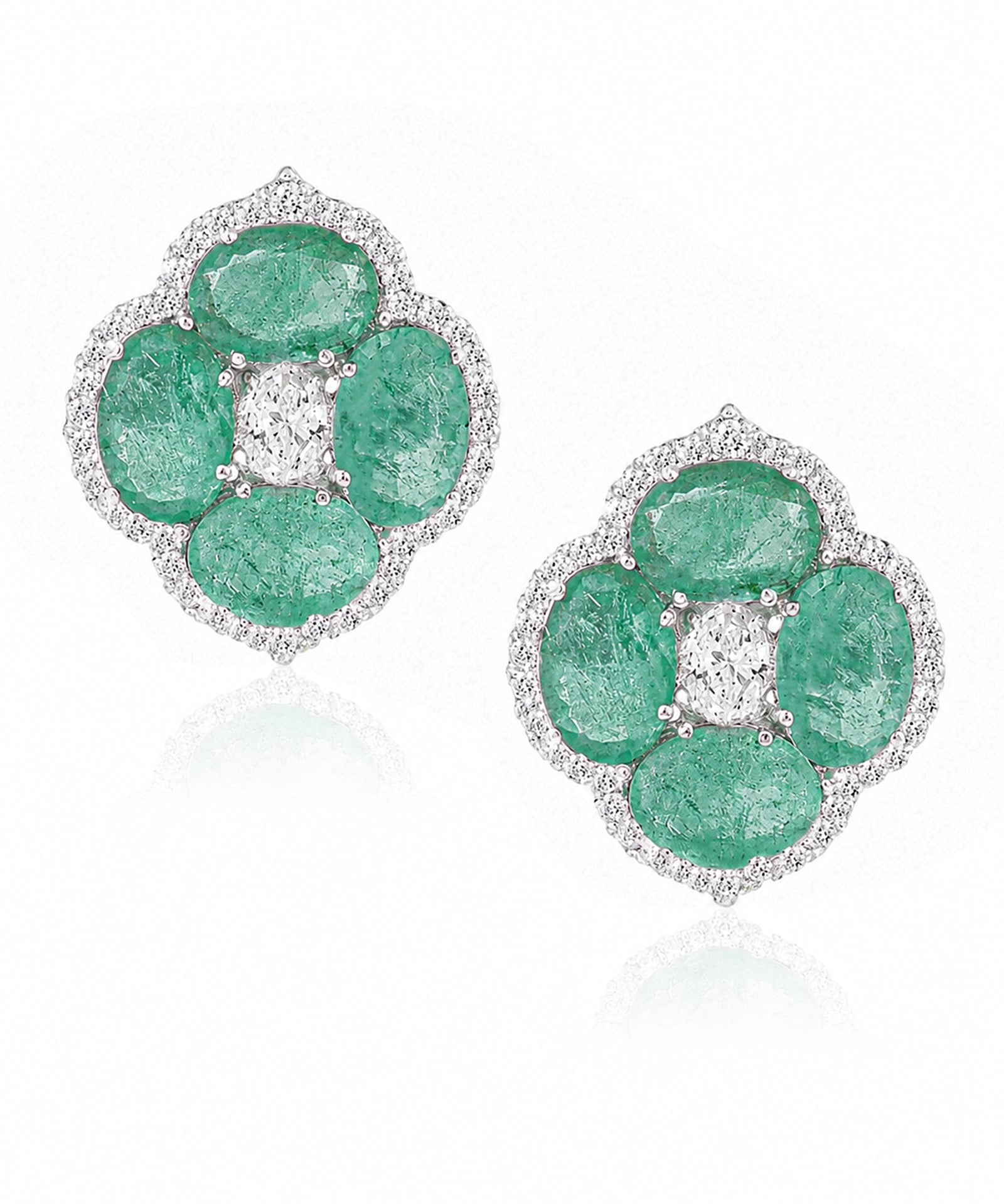 Calliope Mini Emerald Studs | AMARIS JEWELS | Fine Jewelry 