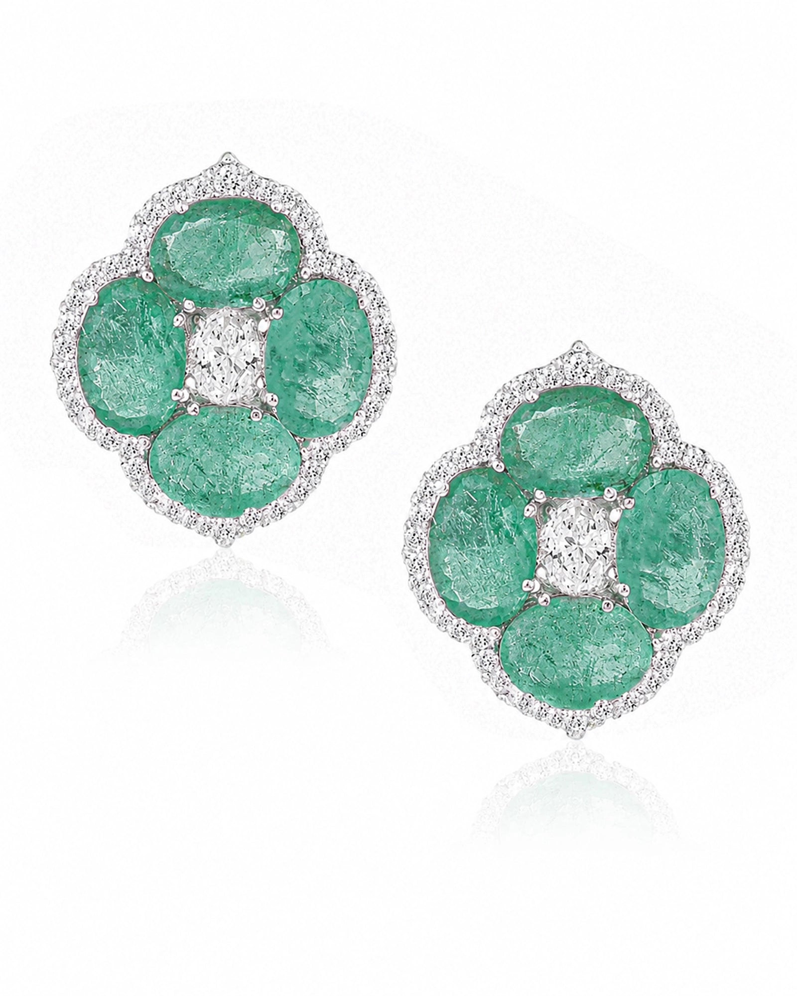 Calliope Mini Emerald Studs | AMARIS JEWELS | Fine Jewelry 