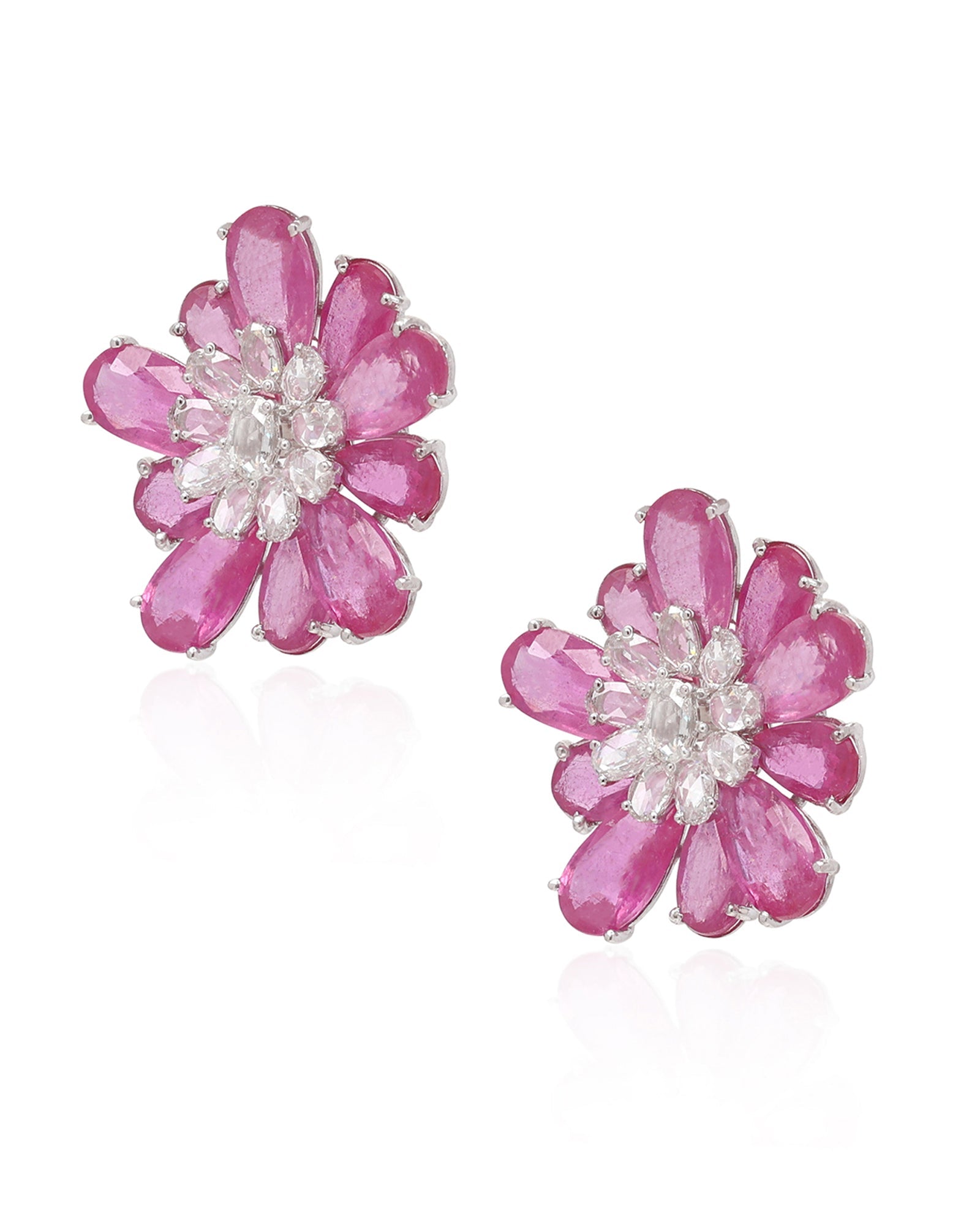 Ruby Daisy Earrings