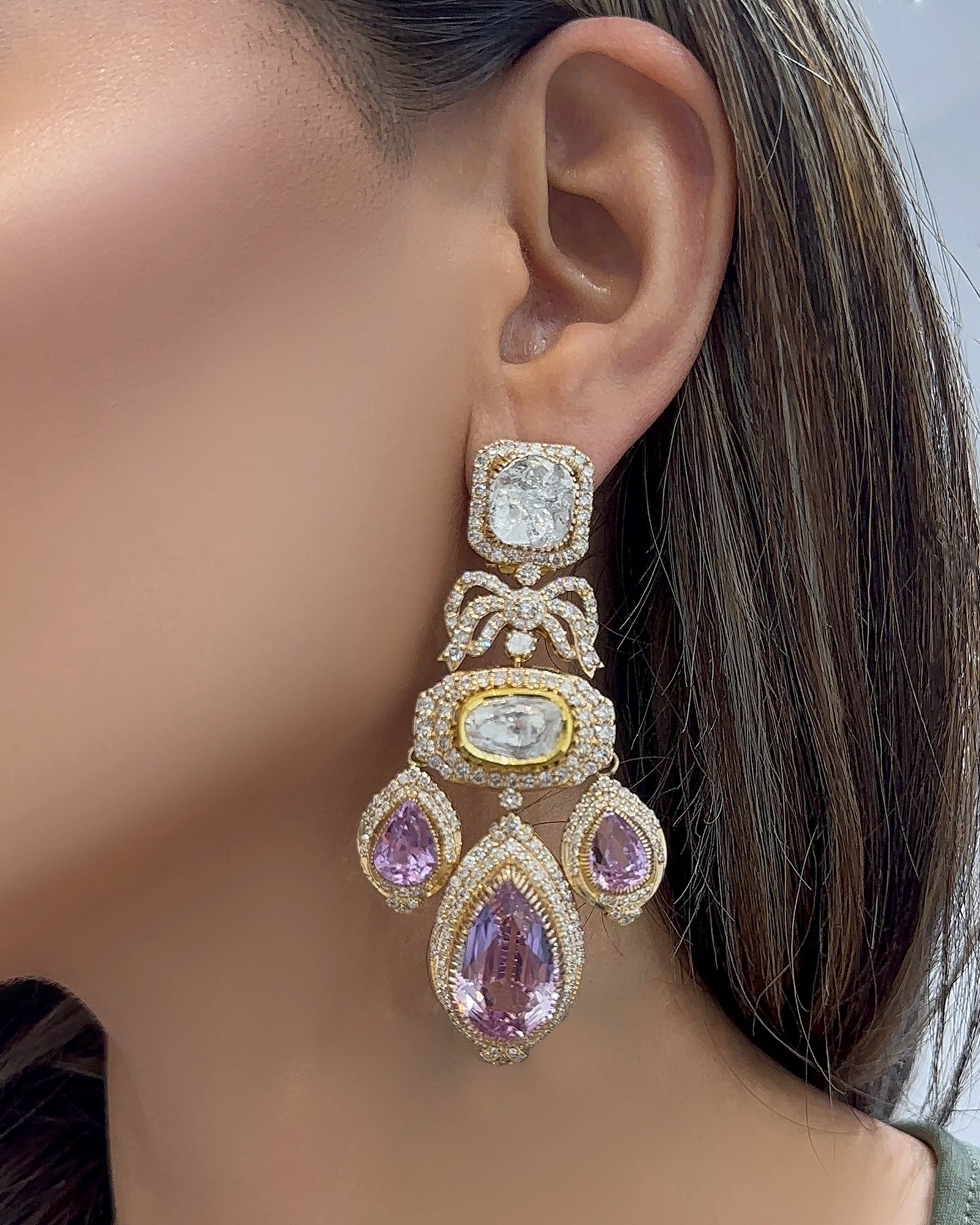 Crown Cascade Earrings | AMARIS JEWELS | Fine Jewelry 
