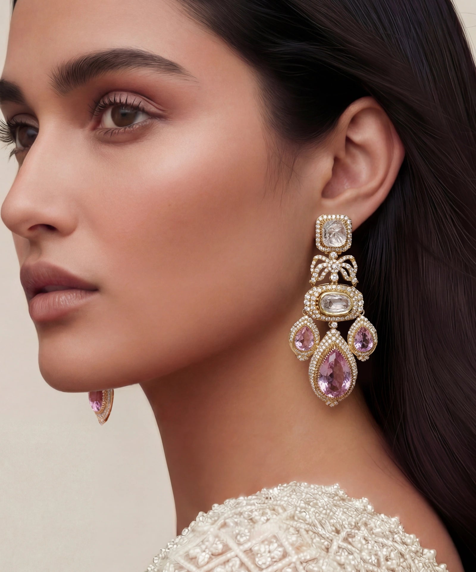 Crown Cascade Earrings | AMARIS JEWELS | Fine Jewelry 