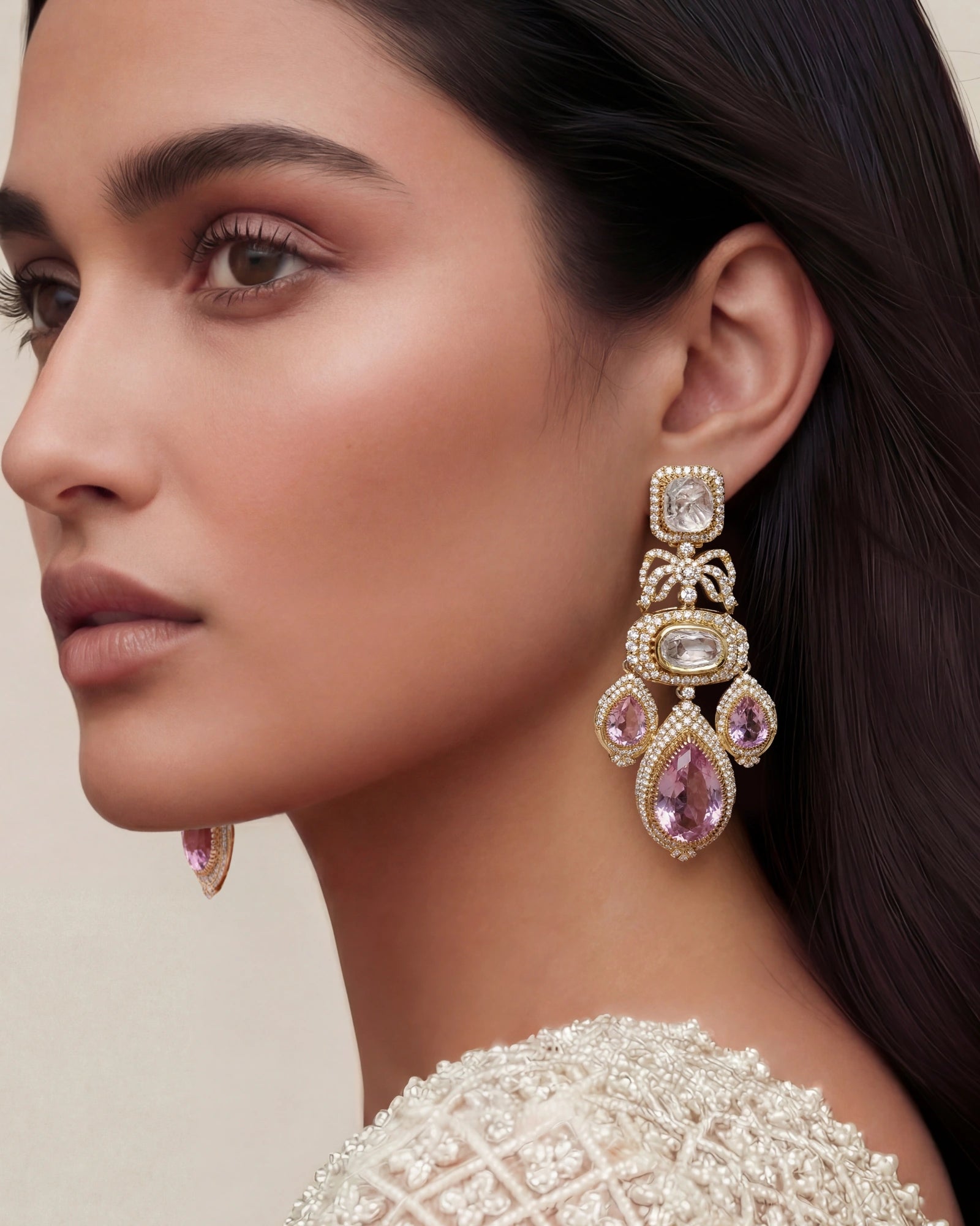 Crown Cascade Earrings | AMARIS JEWELS | Fine Jewelry 