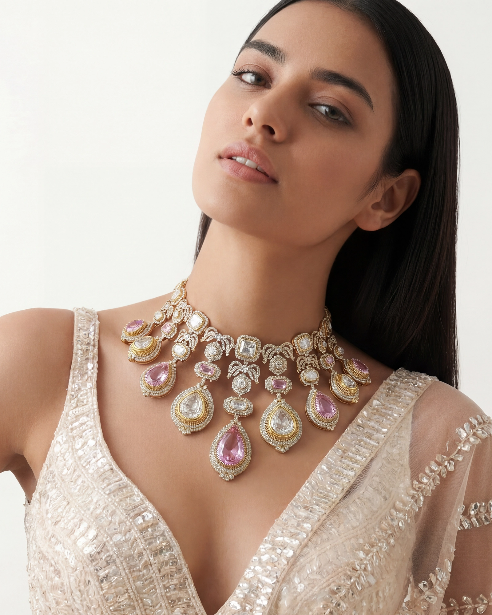 Crown Cascade Necklace | AMARIS JEWELS | Fine Jewelry 