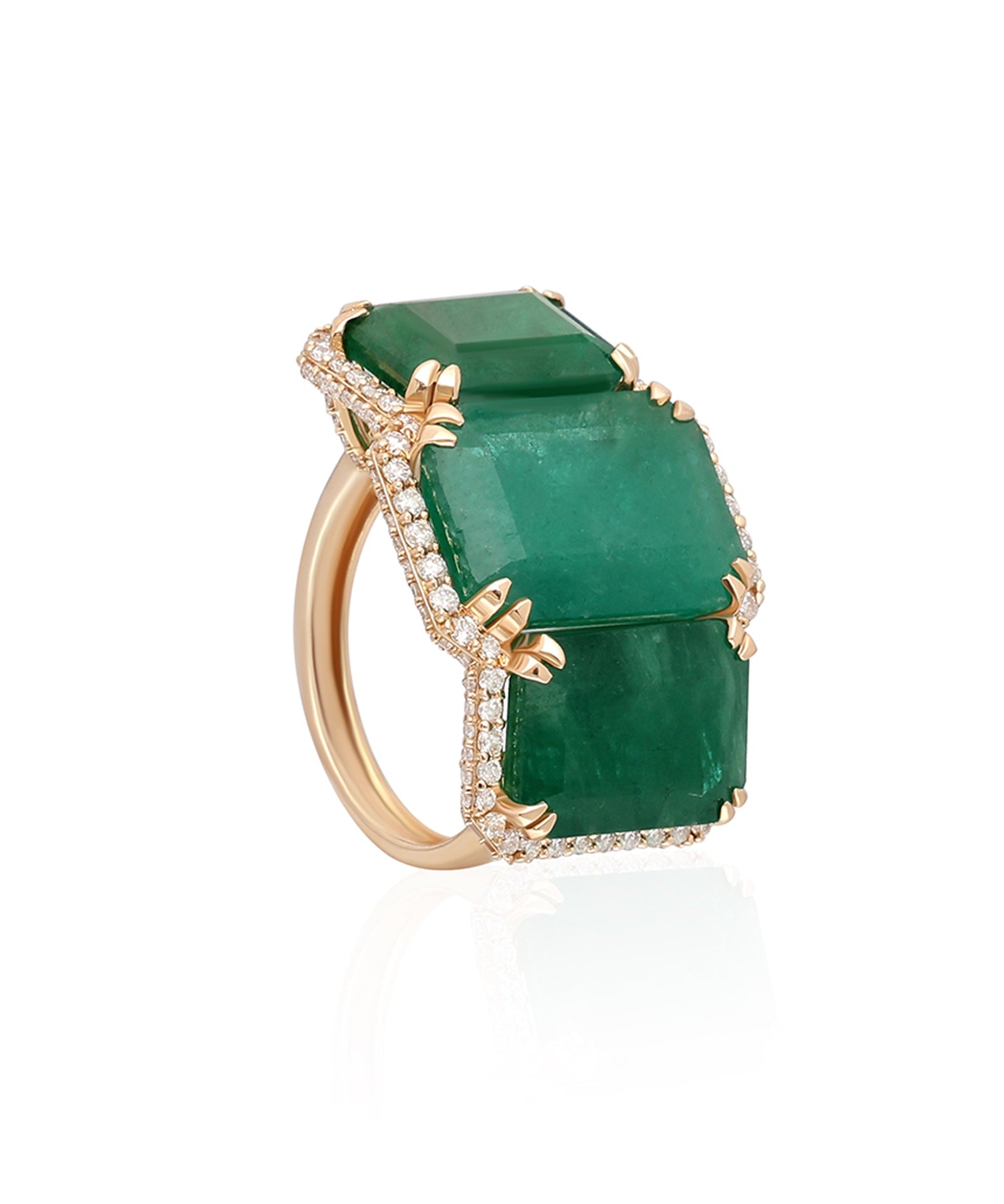 Crown Emerald Ring | AMARIS JEWELS | Fine Jewelry 