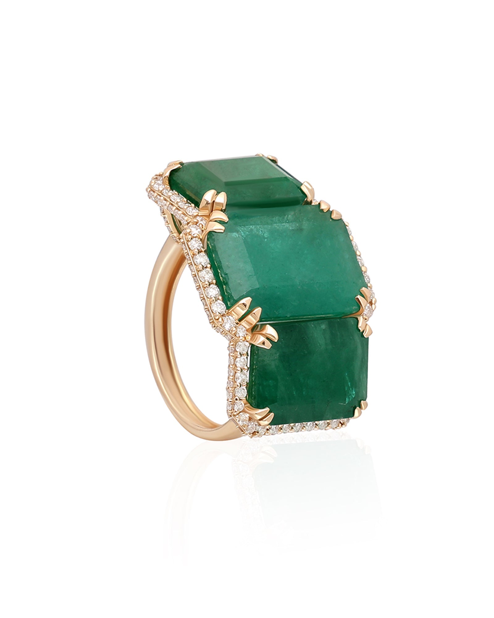 Crown Emerald Ring | AMARIS JEWELS | Fine Jewelry 