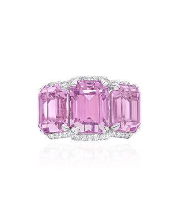 Crown Kunzite Ring