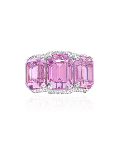 Crown Kunzite Ring
