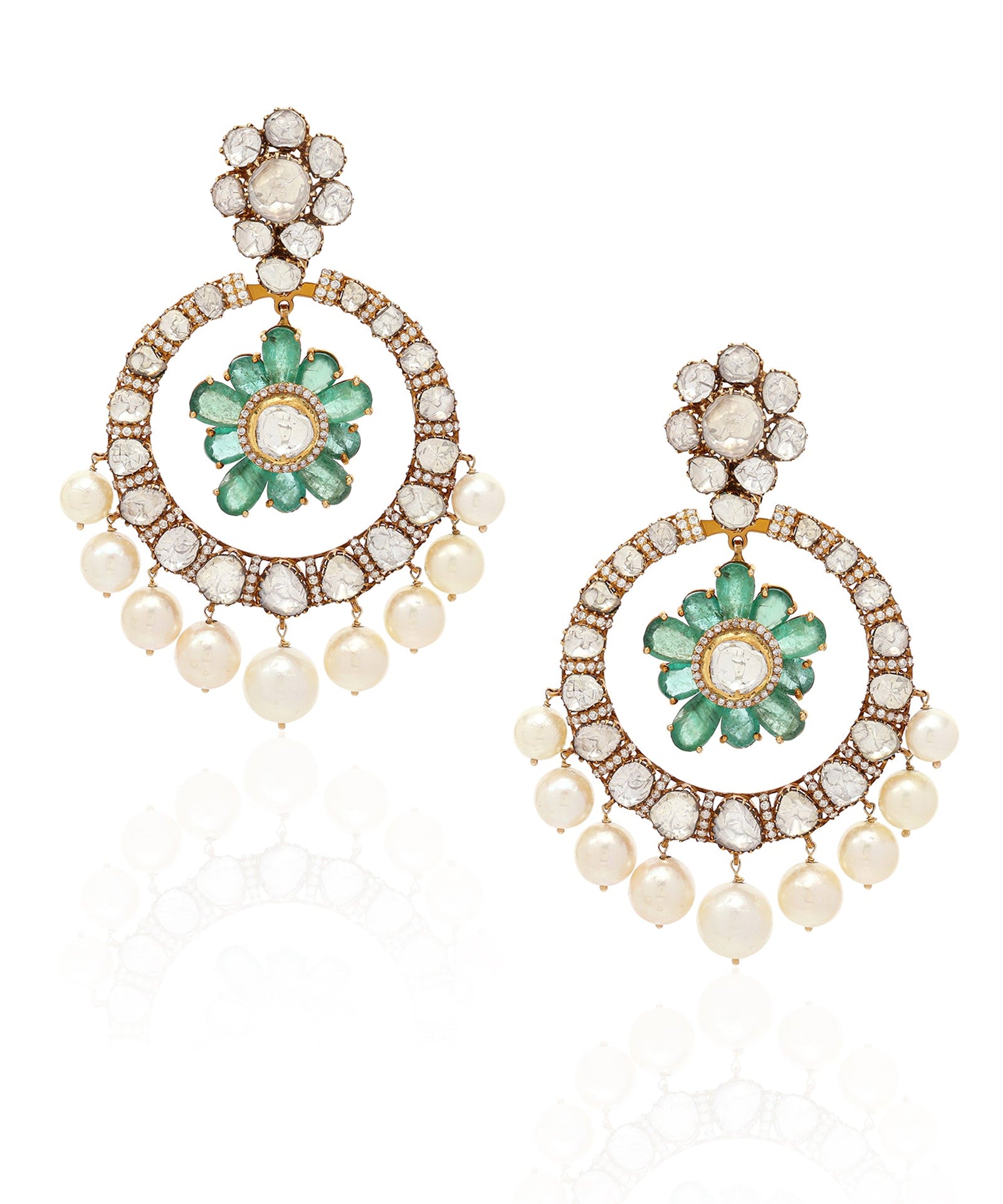 Daisy's World Emerald Chandbalis | AMARIS JEWELS | Fine Jewelry 