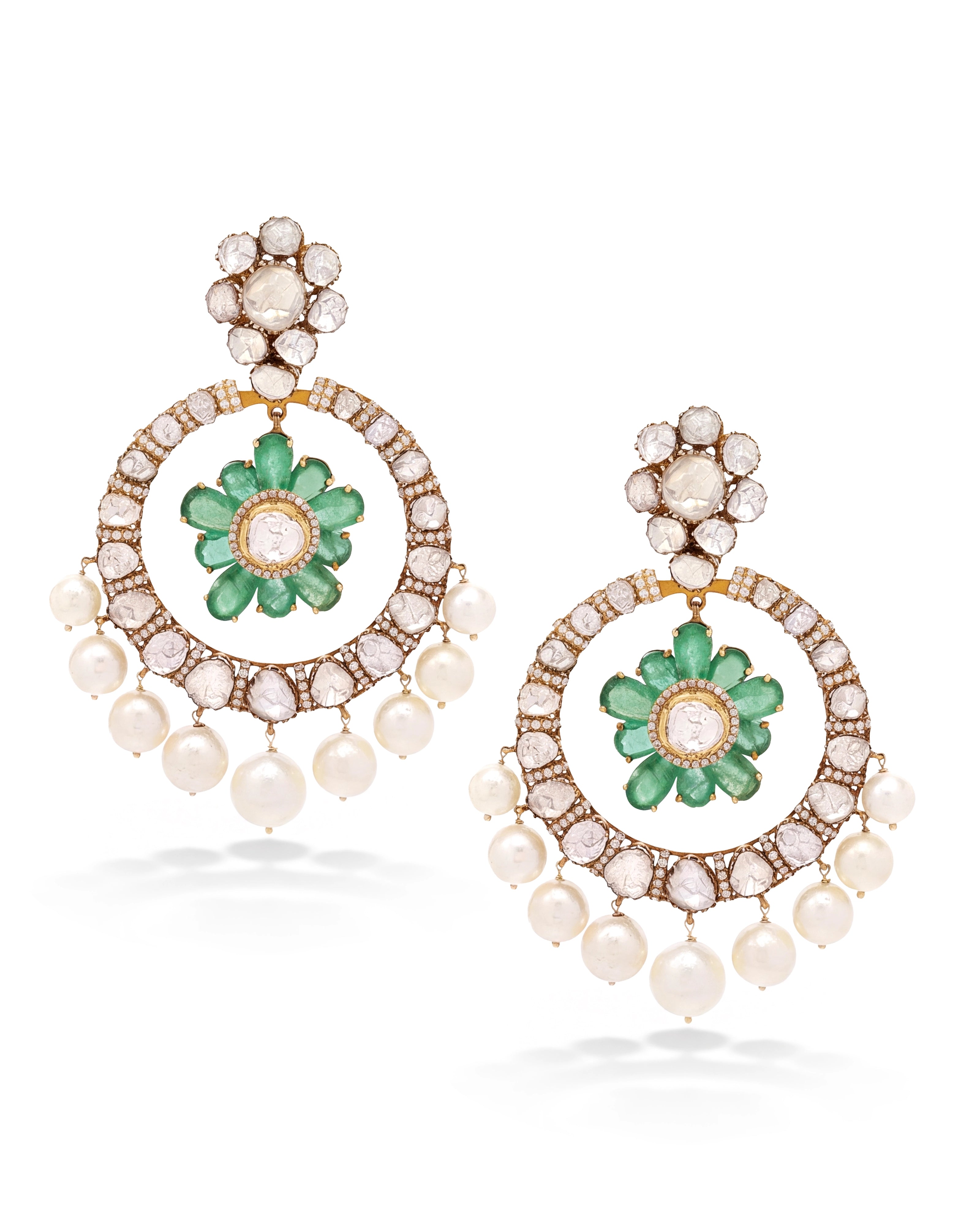Daisy's World Emerald Chandbalis | AMARIS JEWELS | Fine Jewelry