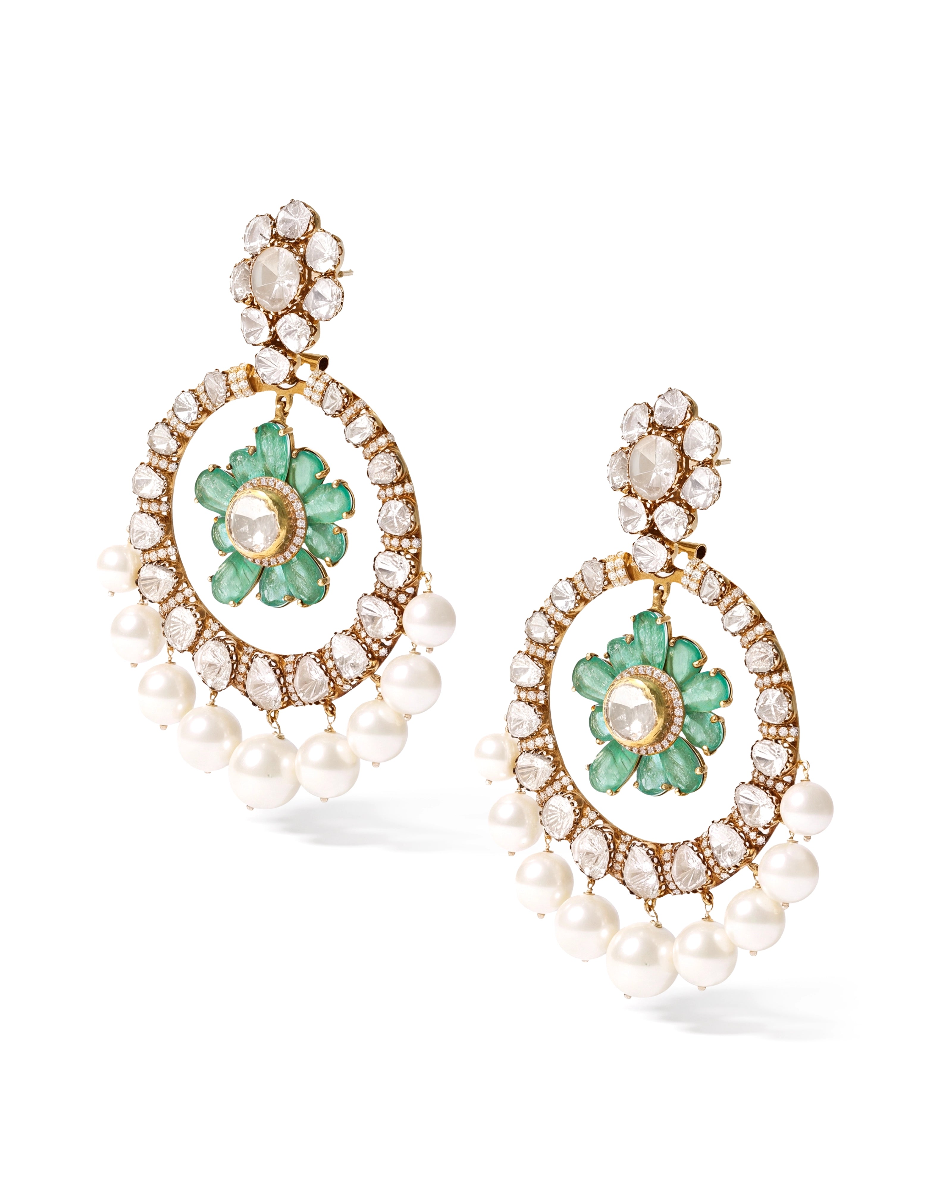 Daisy's World Emerald Chandbalis | AMARIS JEWELS | Fine Jewelry