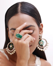 Crown Emerald Ring