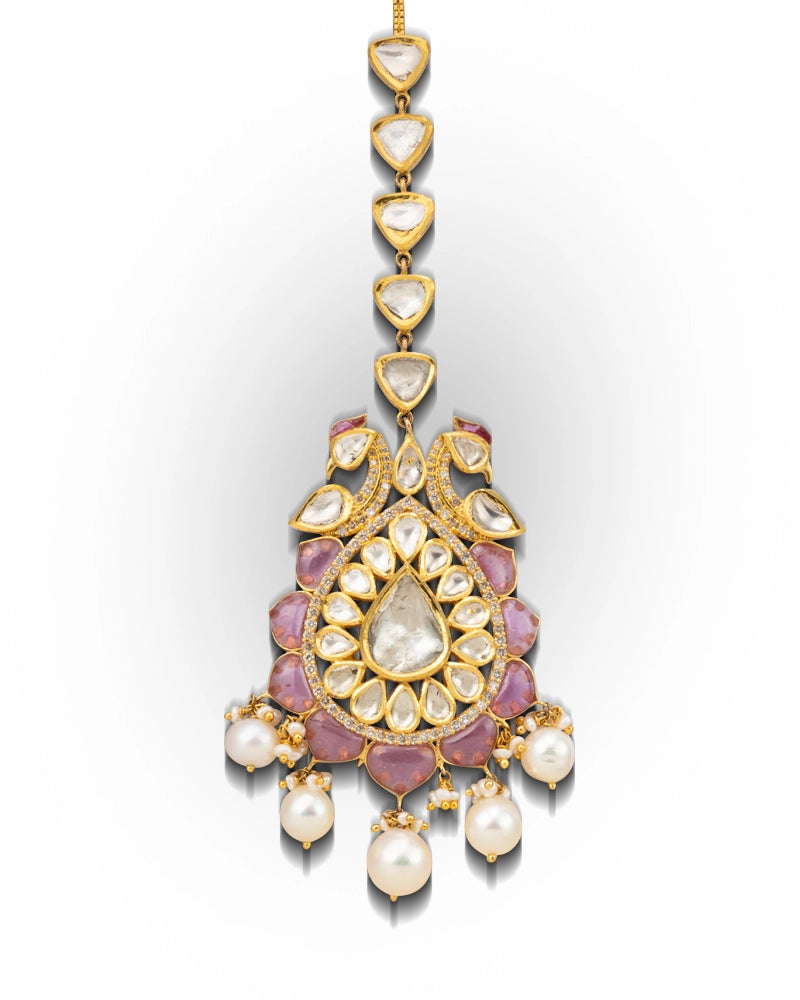 Dancing Peacock Maang Tikka | AMARIS JEWELS | Fine Jewelry 