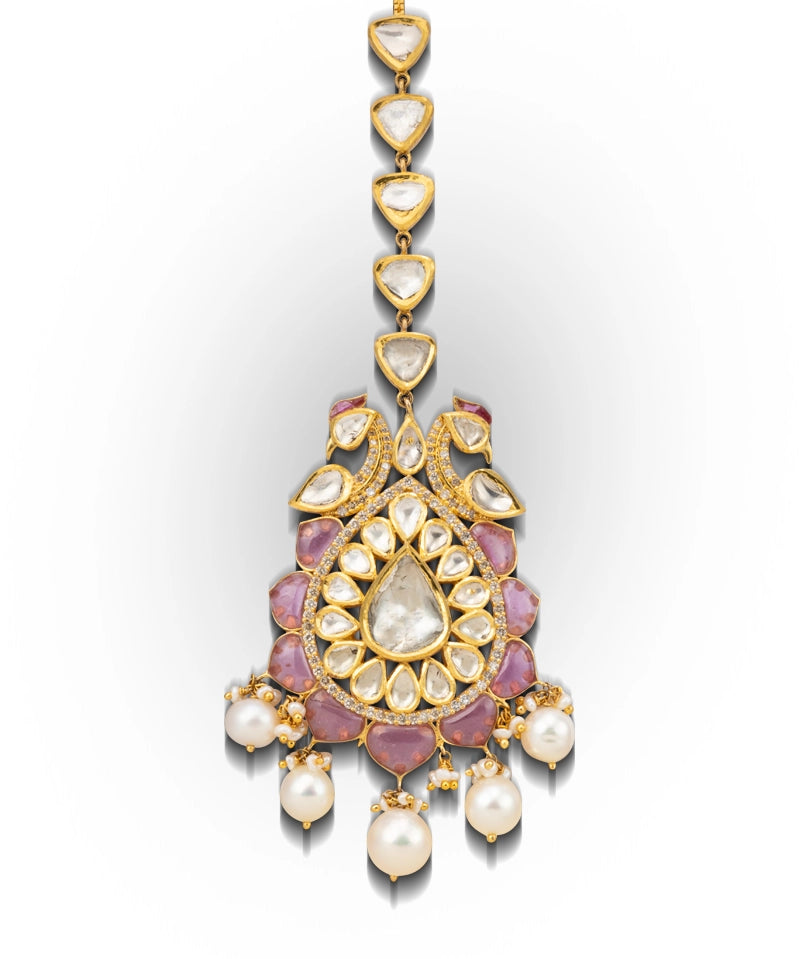 Dancing Peacock Maang Tikka | AMARIS JEWELS | Fine Jewelry 