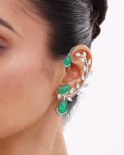 Emerald Drip Earcuffs