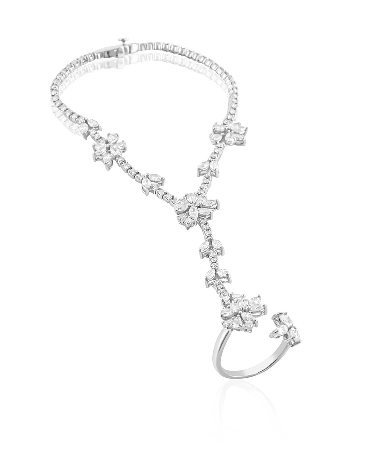 Diamond Bloom Hand Harness | AMARIS JEWELS | Fine Jewelry 