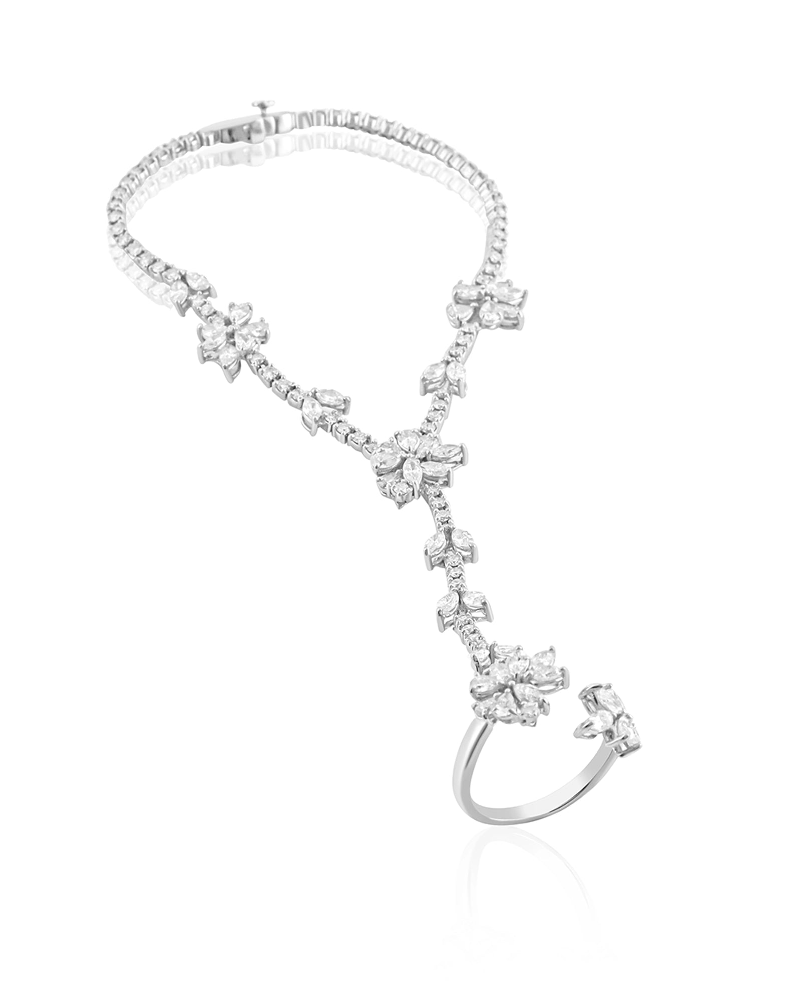 Diamond Bloom Hand Harness | AMARIS JEWELS | Fine Jewelry 
