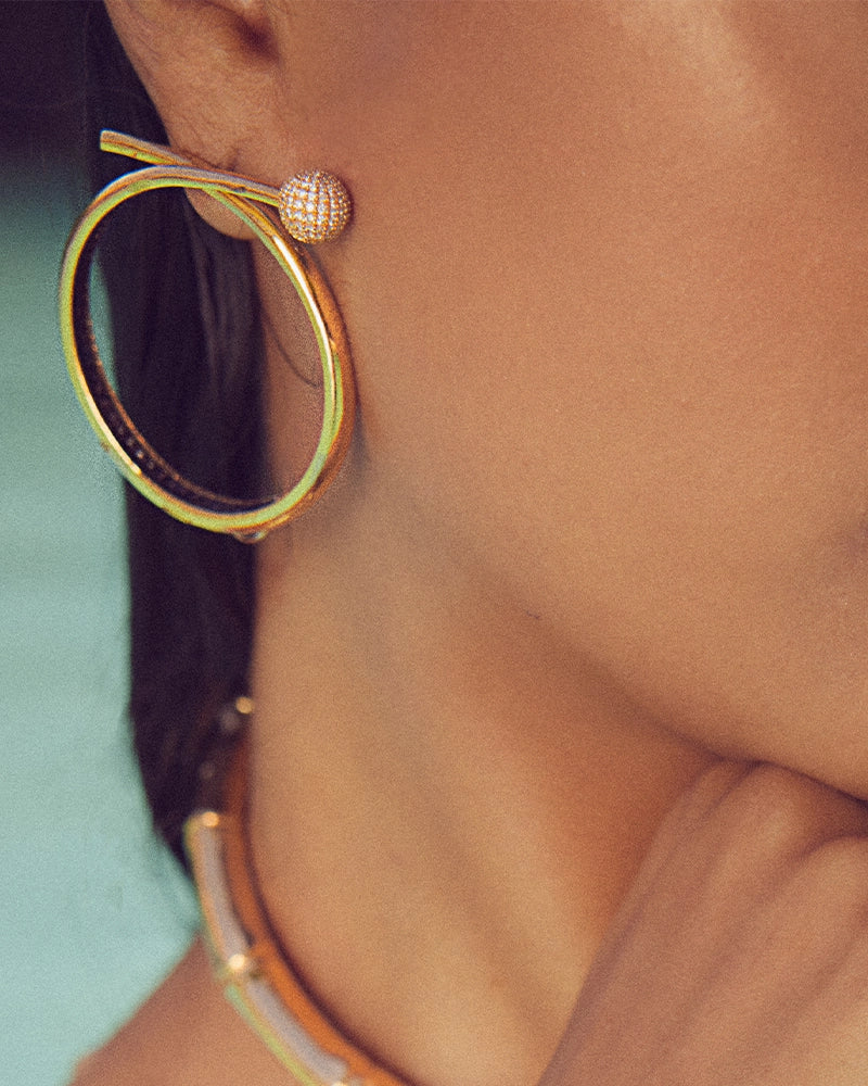 Disco Ball Hoops | AMARIS JEWELS | Fine Jewelry 
