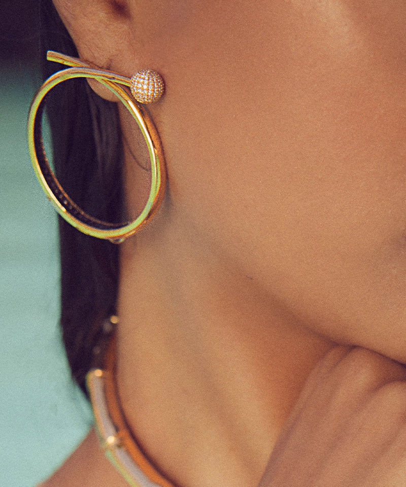 Disco Ball Hoops | AMARIS JEWELS | Fine Jewelry 