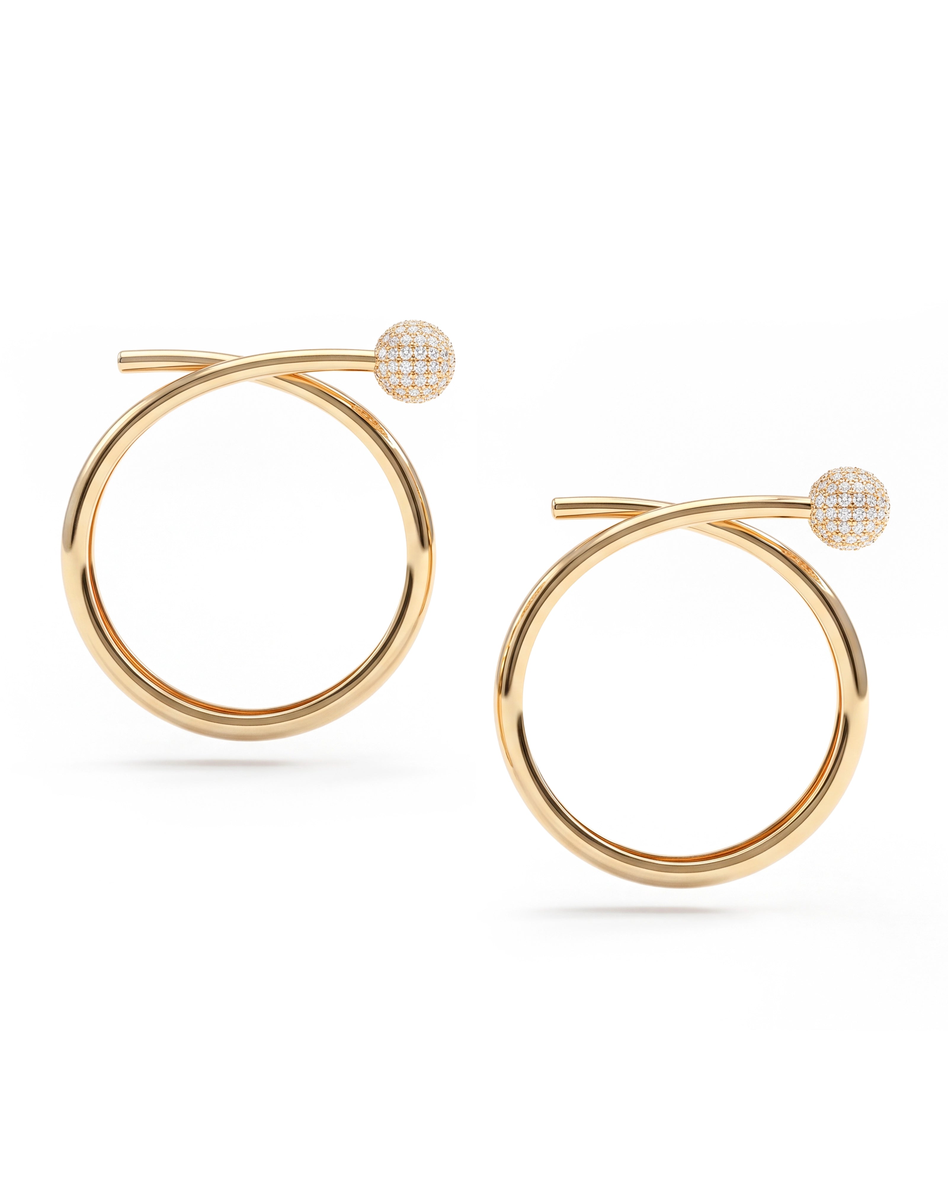 Disco Ball Hoops | AMARIS JEWELS | Fine Jewelry
