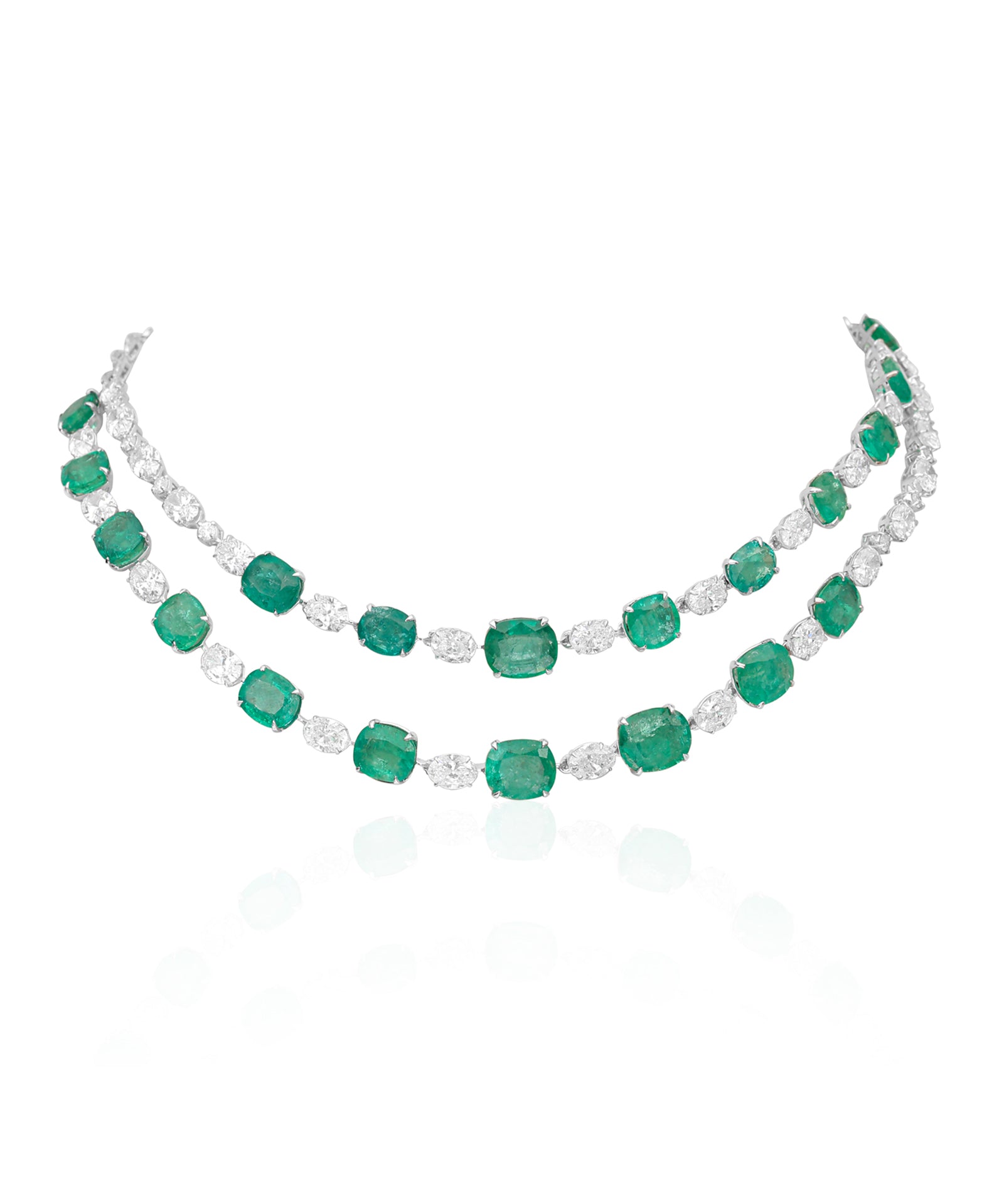 Double Dose Emerald Necklace | AMARIS JEWELS | Fine Jewelry 