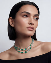 Double Dose Emerald Necklace | AMARIS JEWELS | Fine Jewelry 