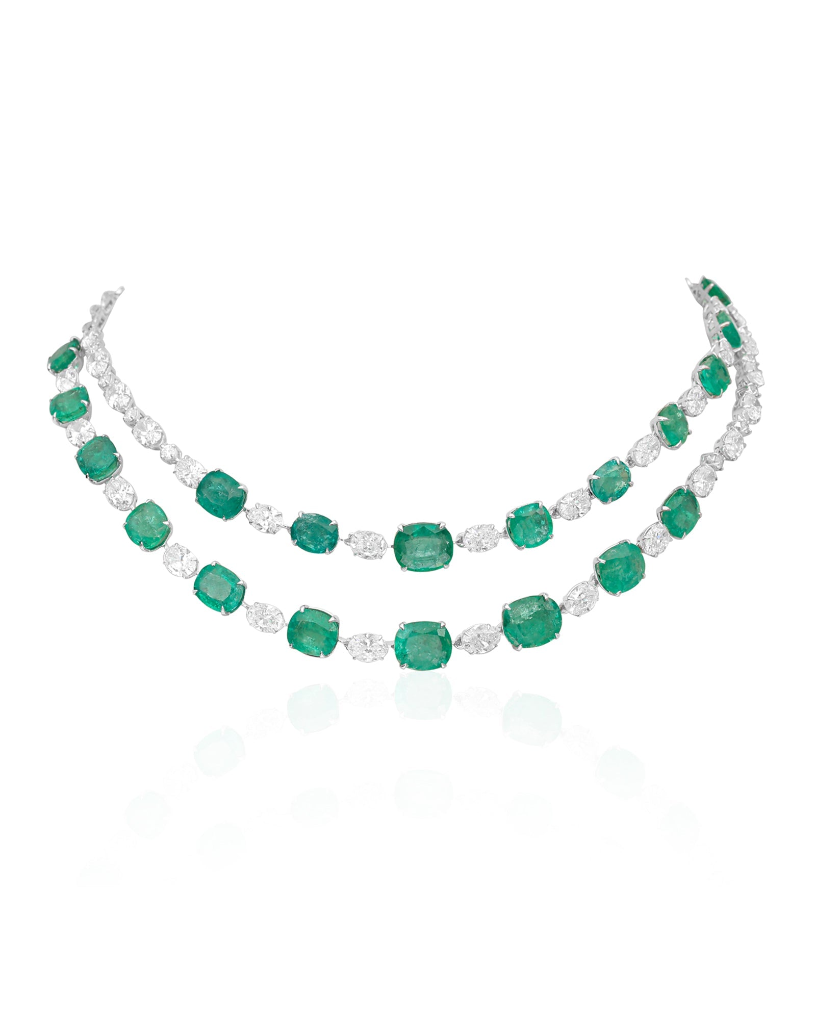 Double Dose Emerald Necklace | AMARIS JEWELS | Fine Jewelry 