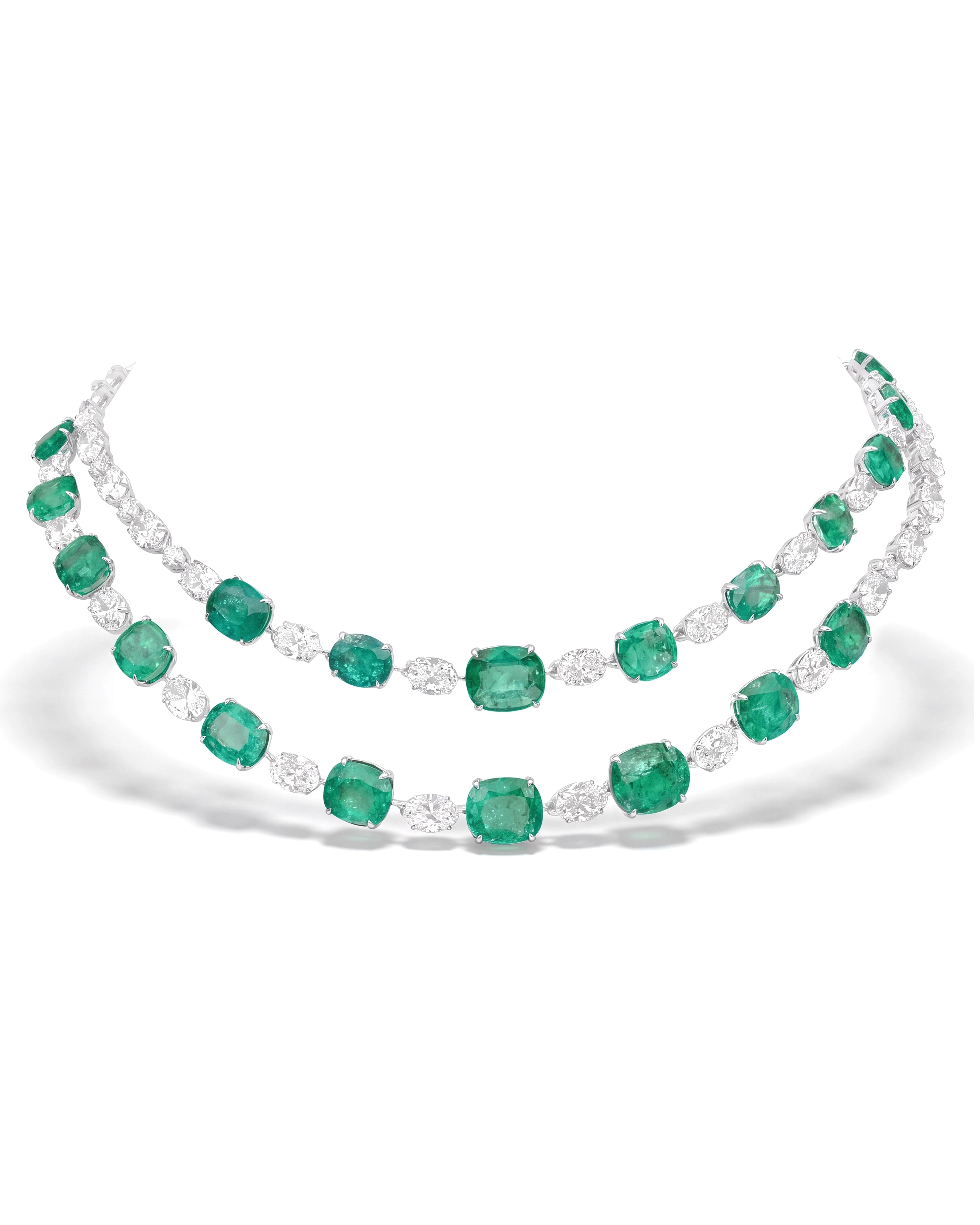 Double Dose Emerald Necklace | AMARIS JEWELS | Fine Jewelry