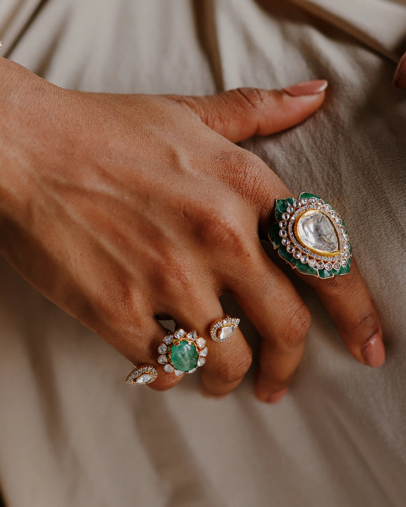 Double The Fun Ring (Emerald) | AMARIS JEWELS | Fine Jewelry 