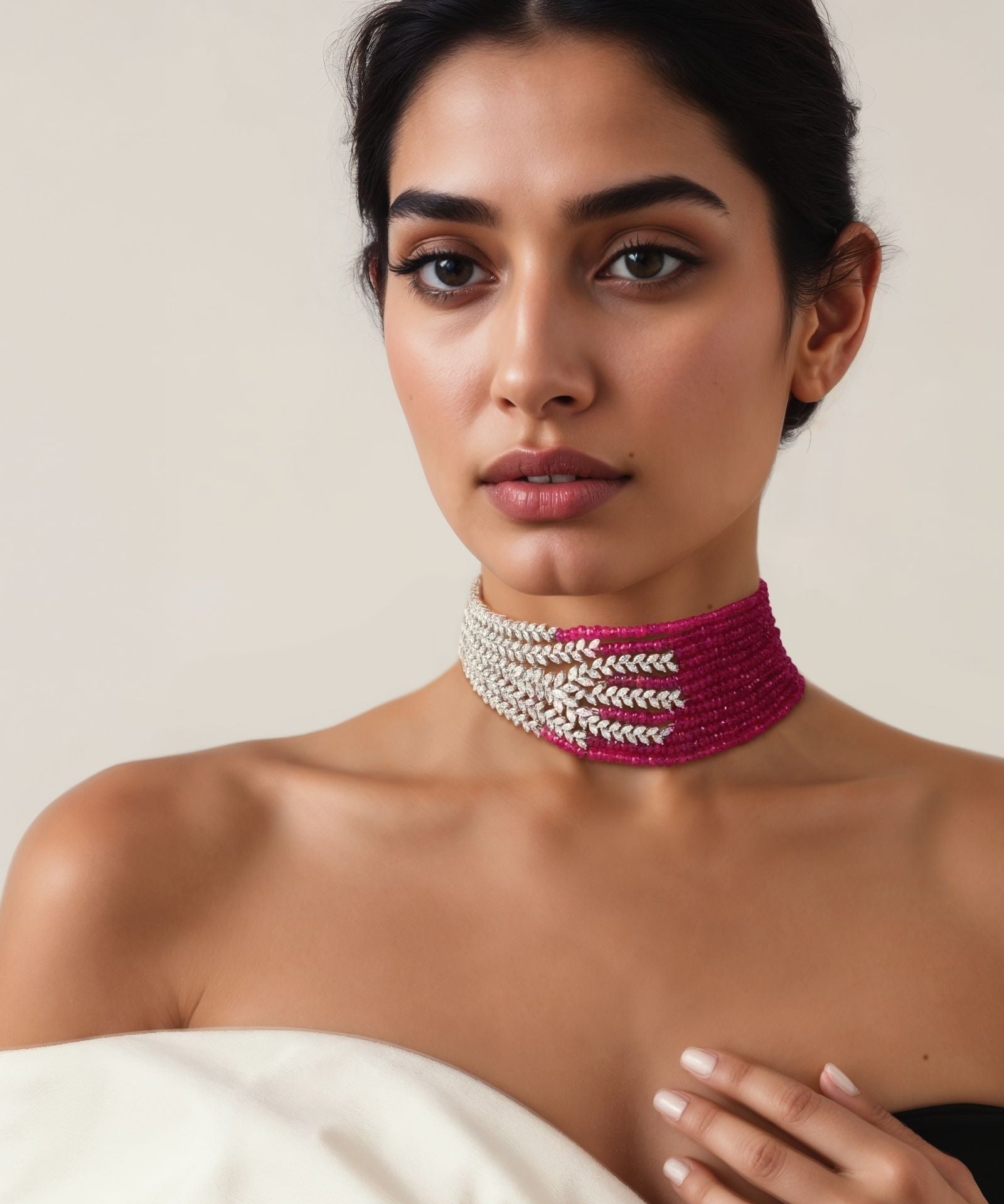 Double the fun choker (Ruby) | AMARIS JEWELS | Fine Jewelry 