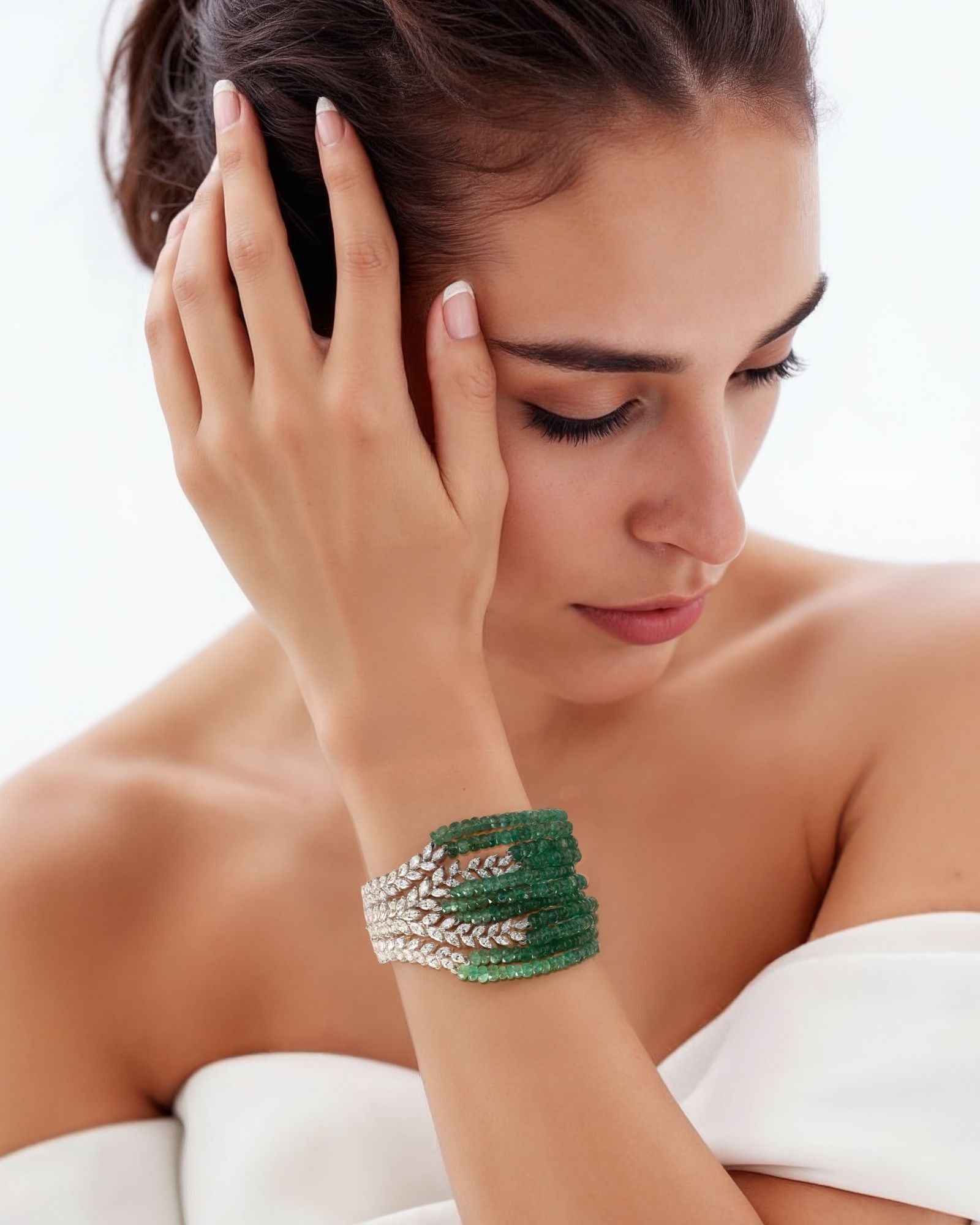 Double the Fun Emerald Bracelet