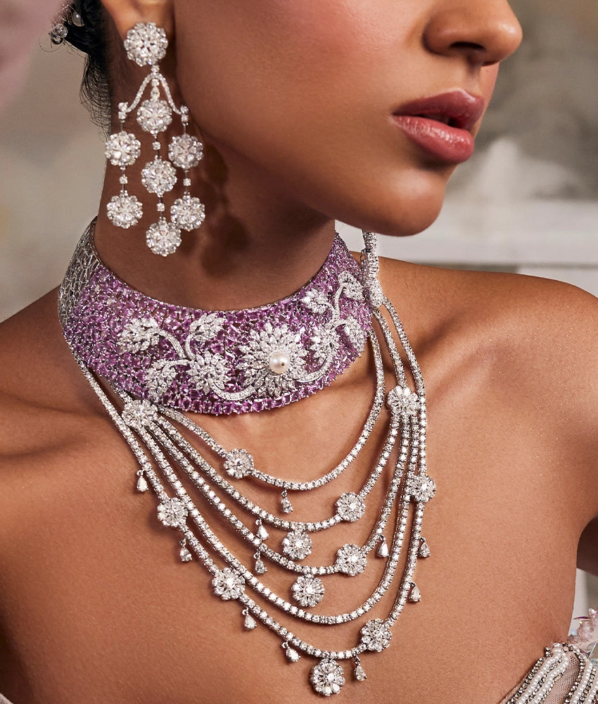 Dusk Till Dawn Choker (Pink Sapphires) | AMARIS JEWELS | Fine Jewelry 