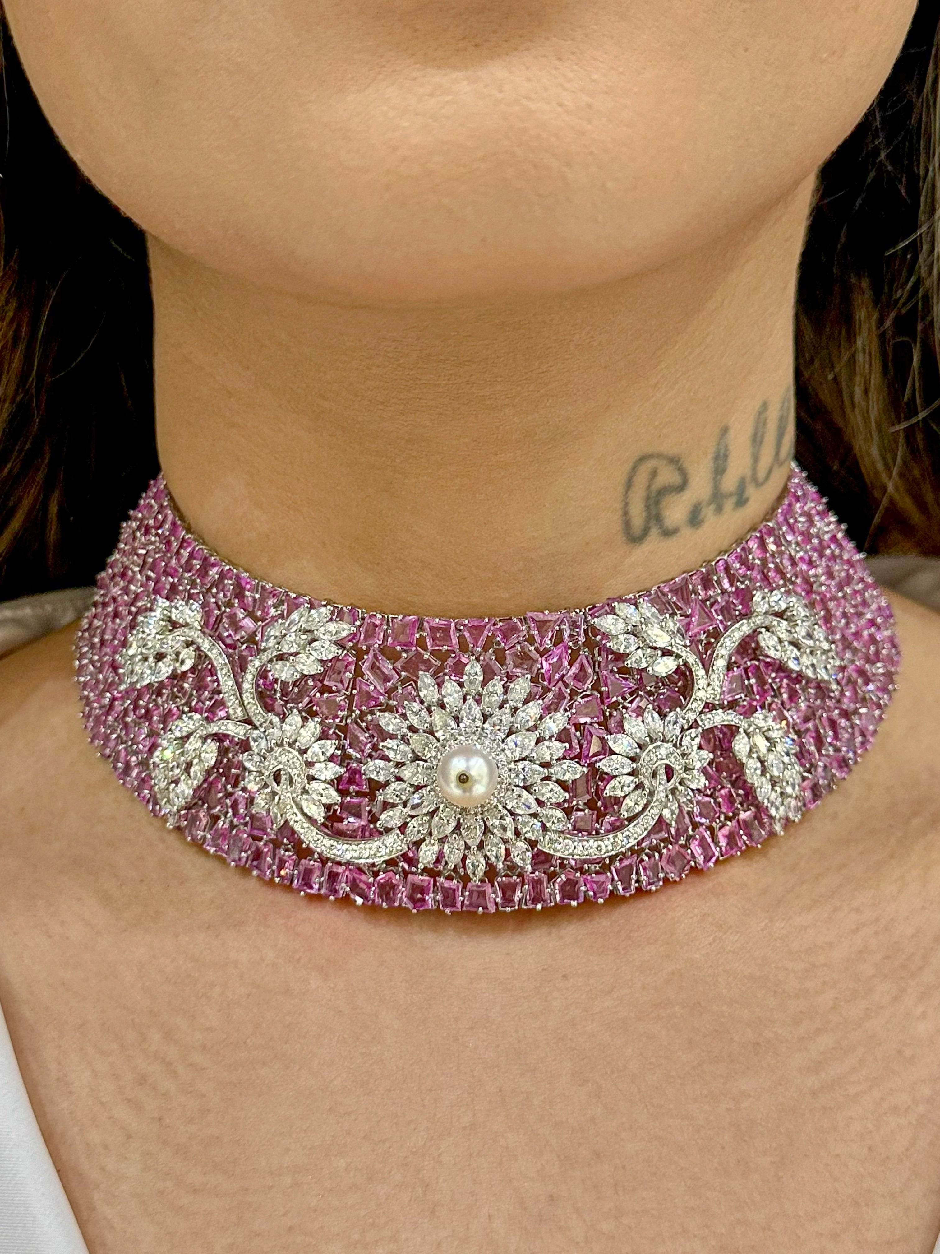Dusk Till Dawn Choker (Pink Sapphires) | AMARIS JEWELS | Fine Jewelry 