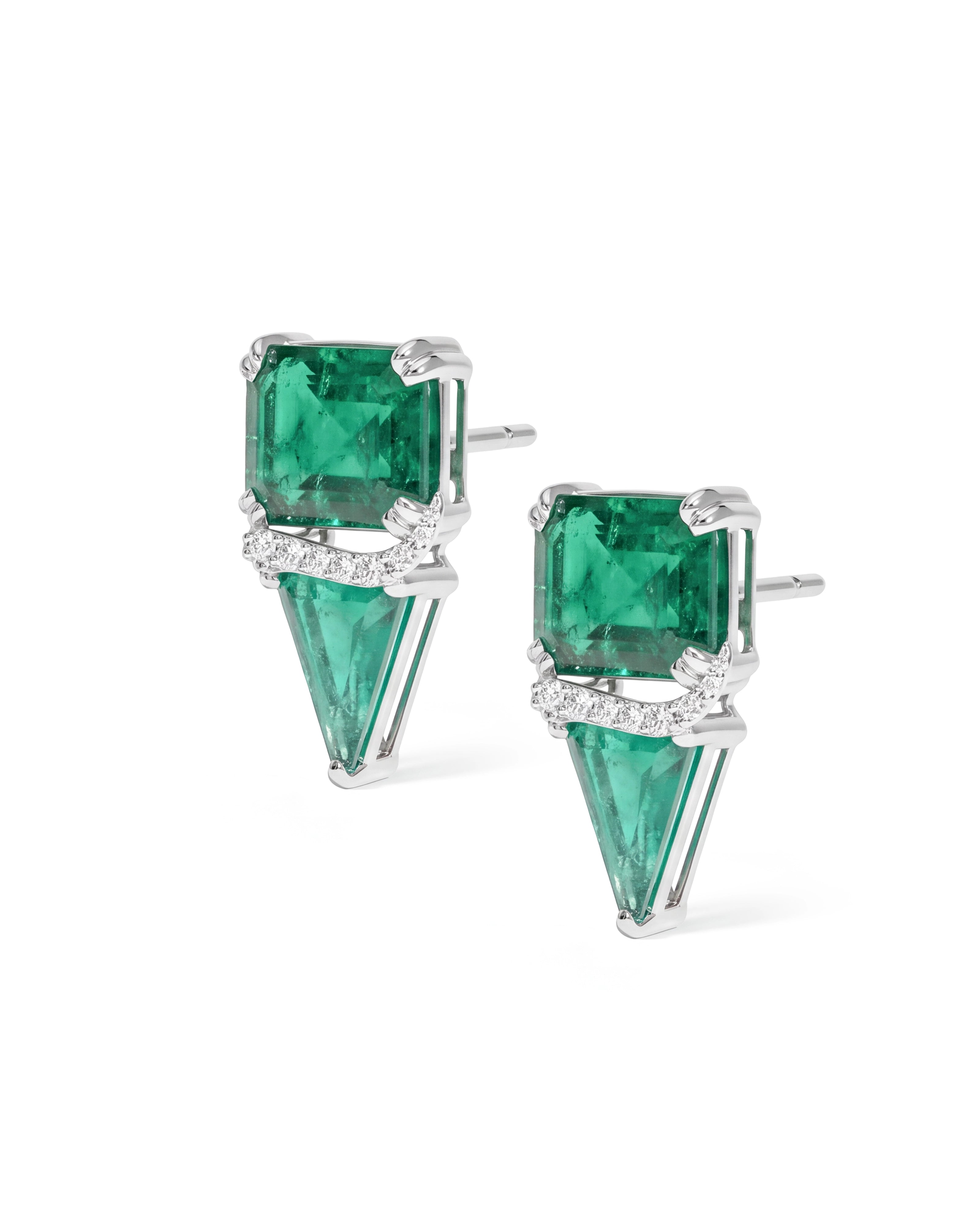 Emerald Arc Earrings | AMARIS JEWELS | Fine Jewelry