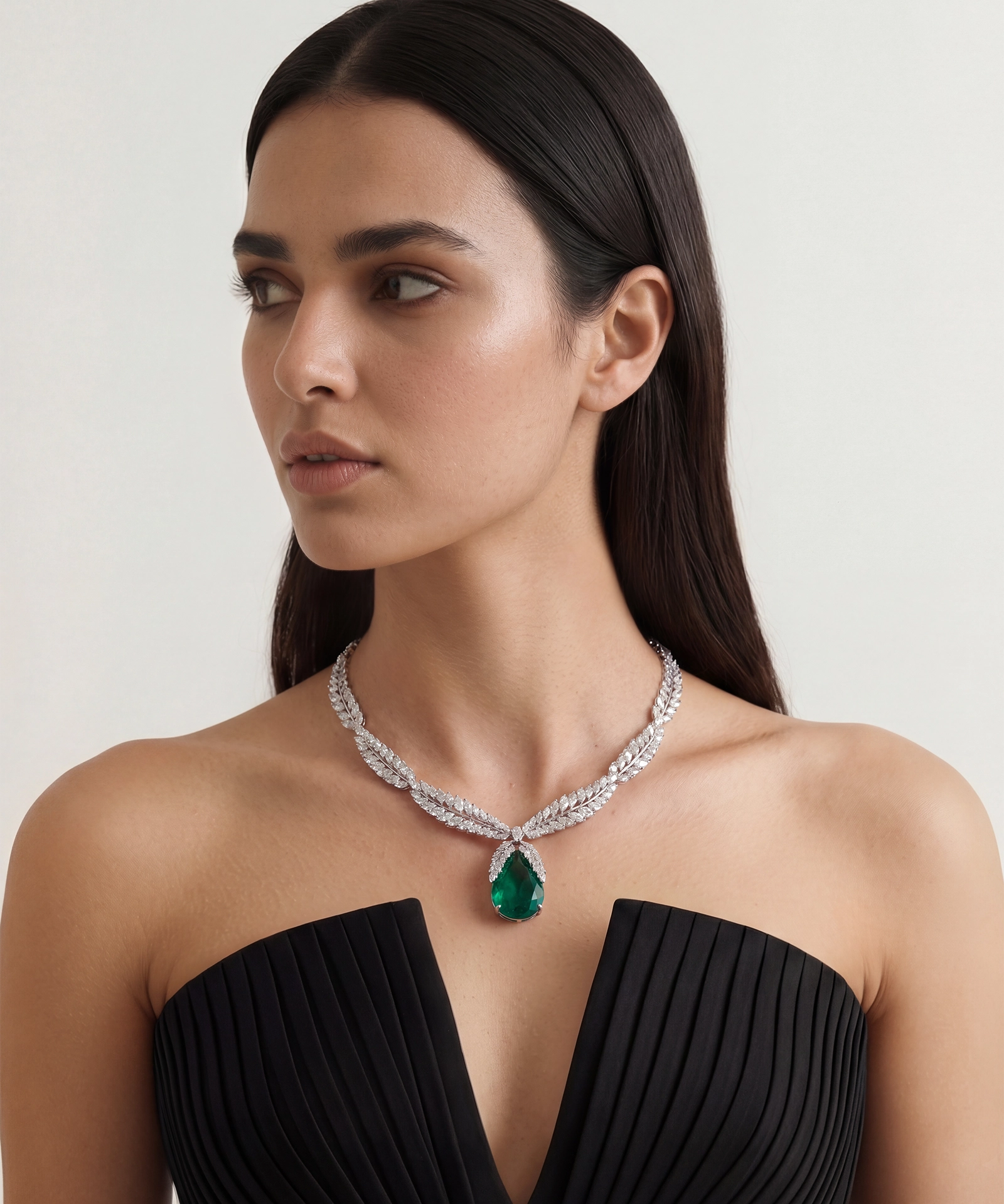 Emerald Aura Necklace | AMARIS JEWELS | Fine Jewelry 