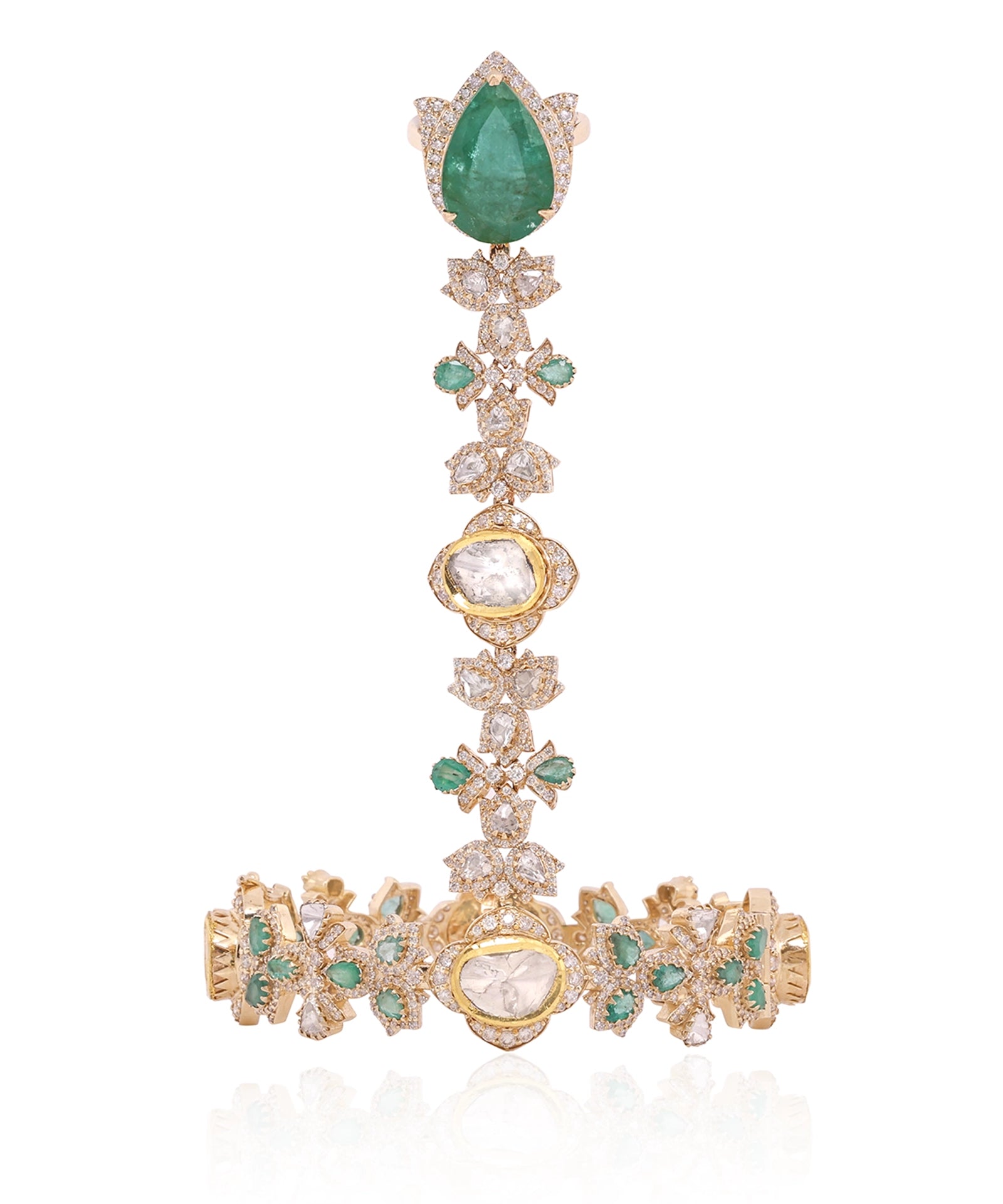 Emerald Bagh Haathphool | AMARIS JEWELS | Fine Jewelry 