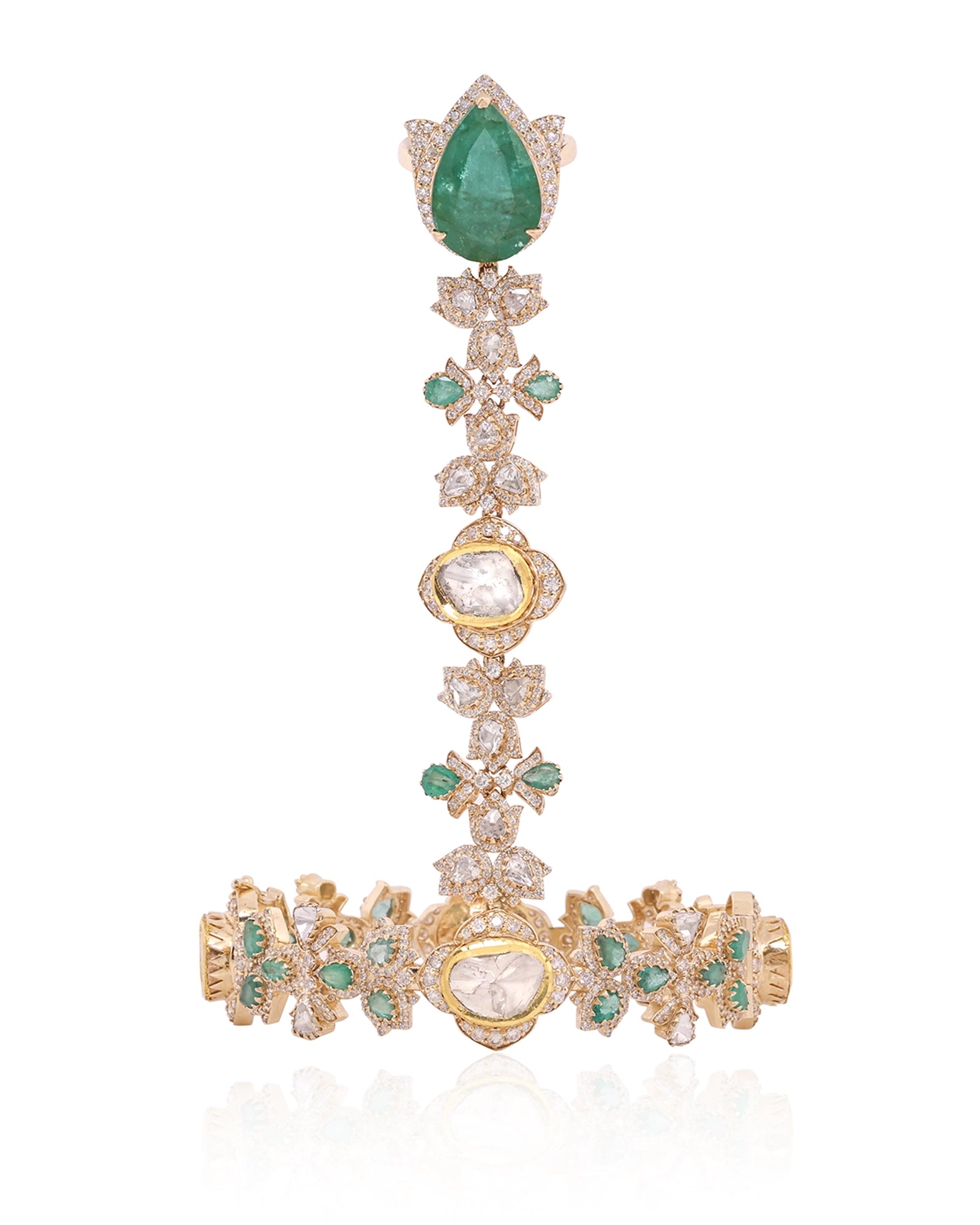 Emerald Bagh Haathphool | AMARIS JEWELS | Fine Jewelry 