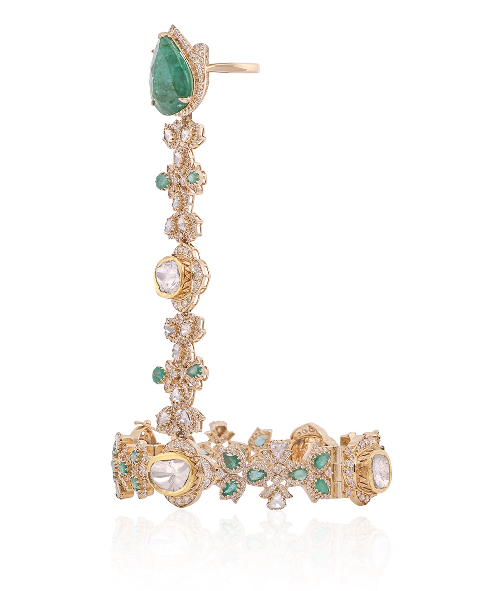 Emerald Bagh Haathphool | AMARIS JEWELS | Fine Jewelry 