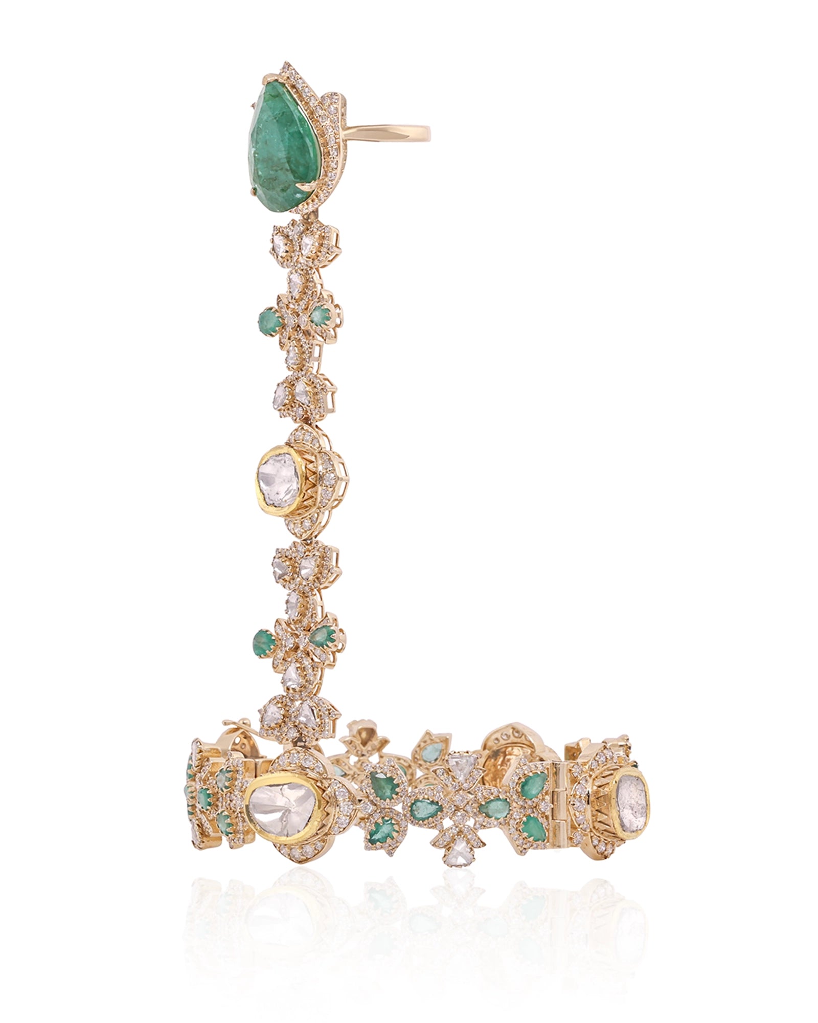 Emerald Bagh Haathphool | AMARIS JEWELS | Fine Jewelry 