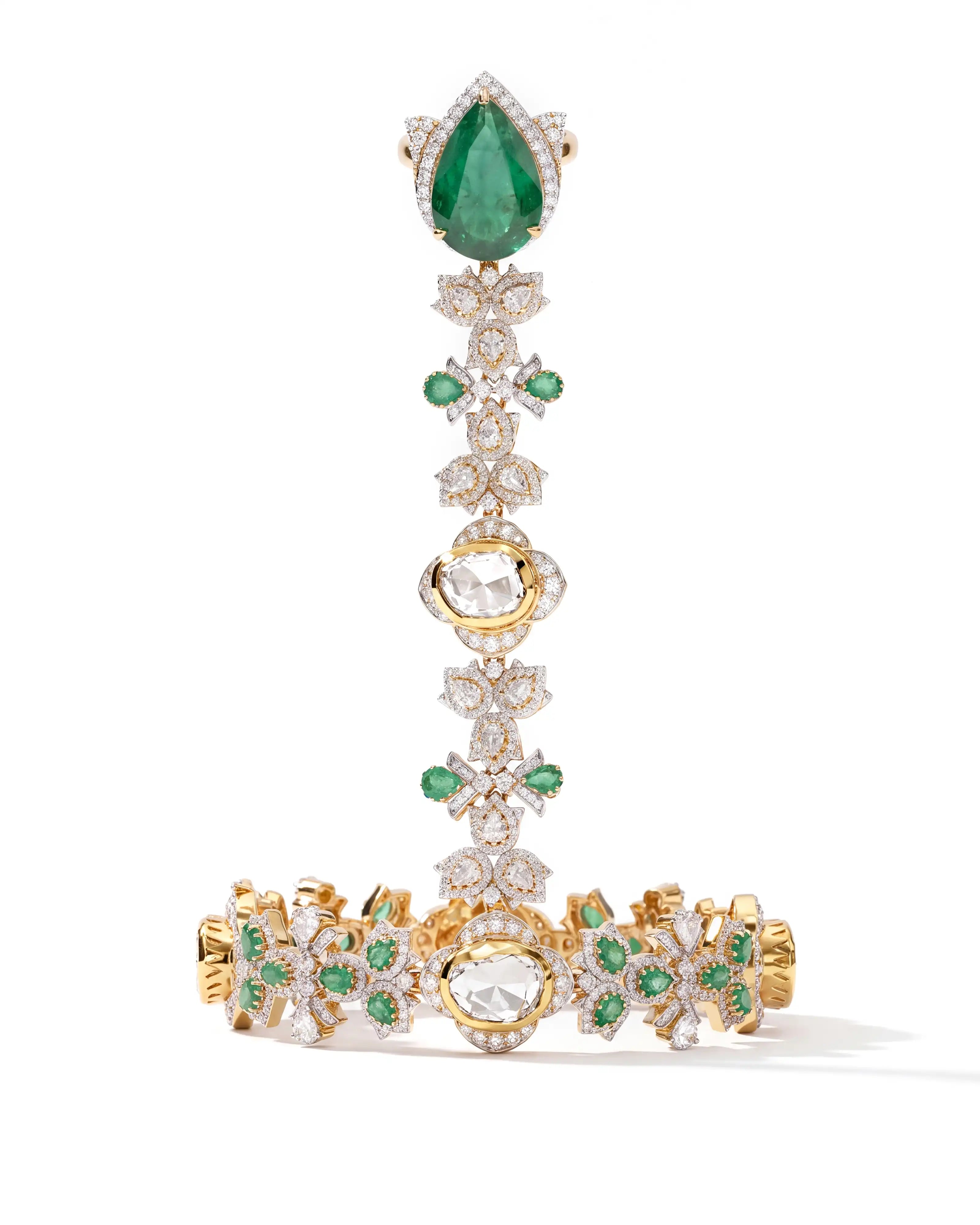 Emerald Bagh Haathphool | AMARIS JEWELS | Fine Jewelry