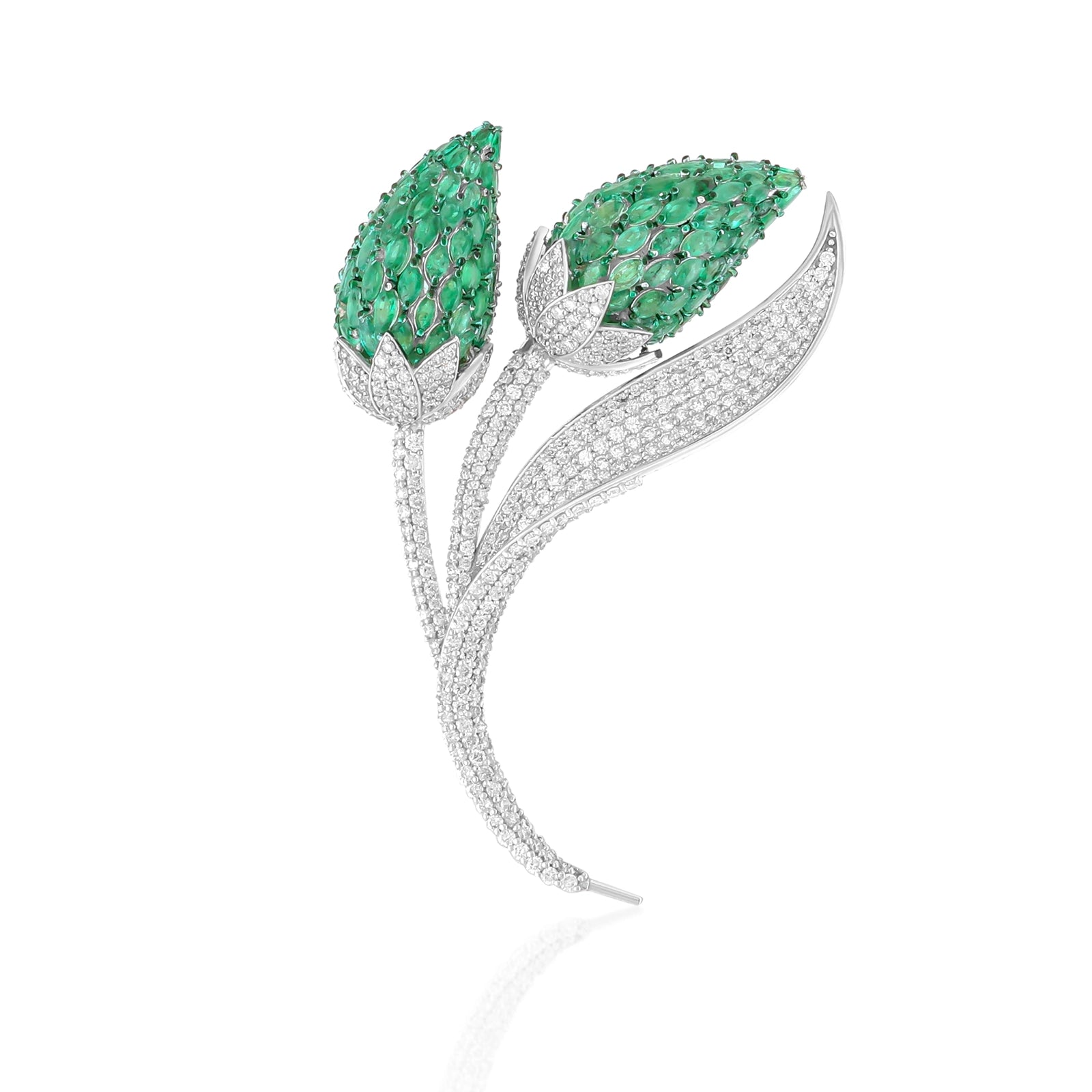 Emerald Bloom Brooch | AMARIS JEWELS | Fine Jewelry 