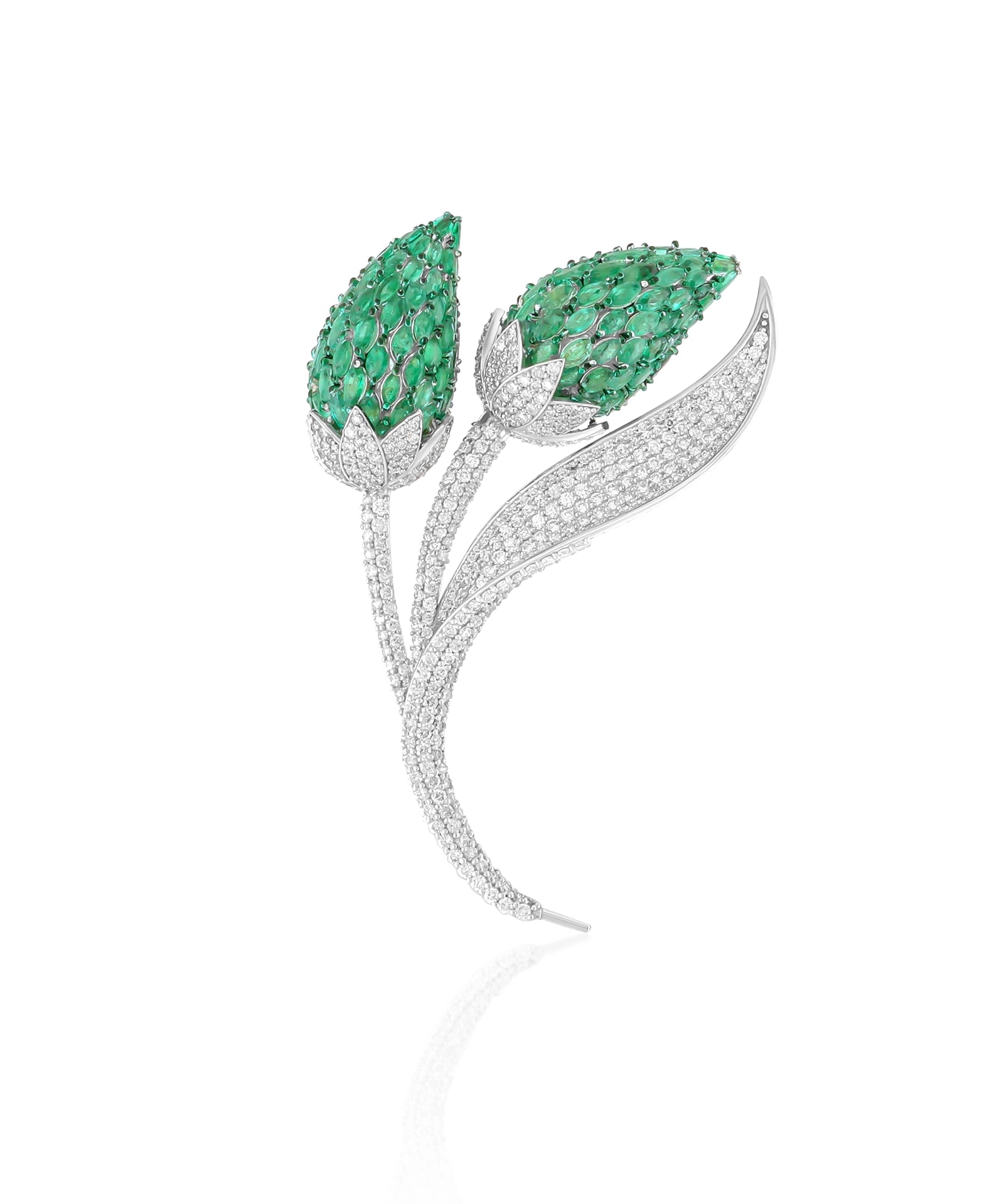Emerald Bloom Brooch | AMARIS JEWELS | Fine Jewelry 