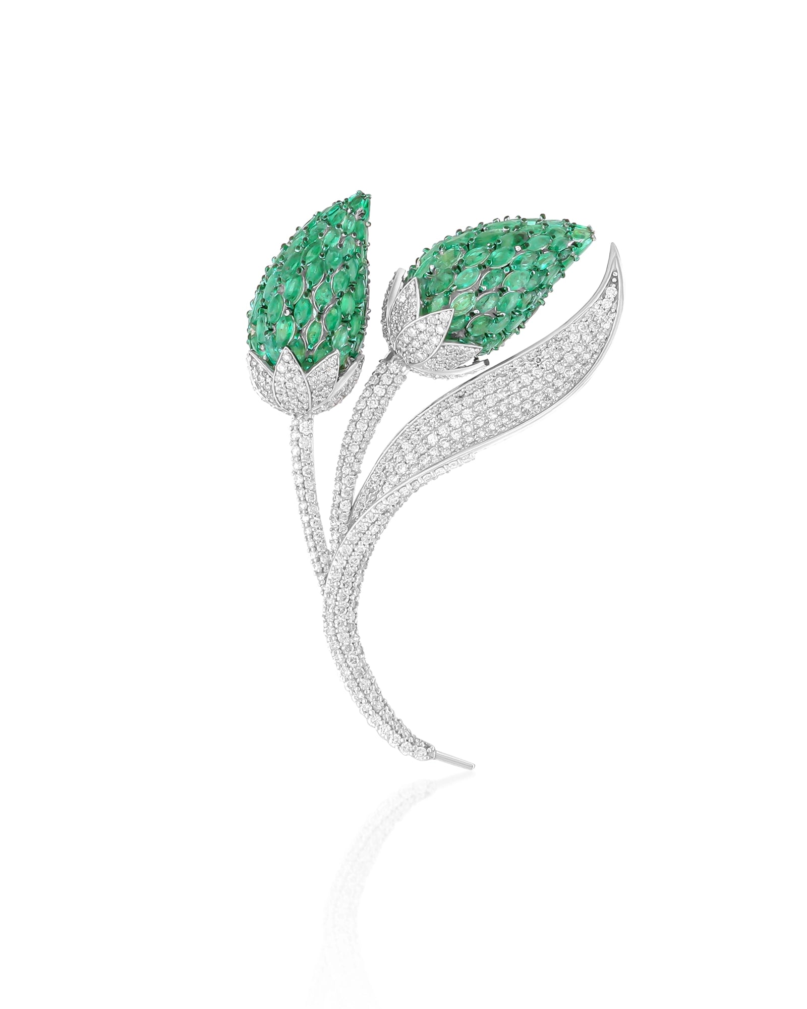 Emerald Bloom Brooch | AMARIS JEWELS | Fine Jewelry 