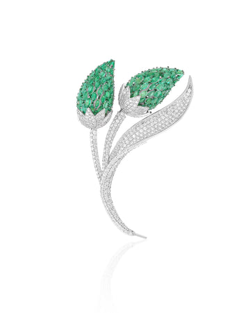 Emerald Bloom Brooch