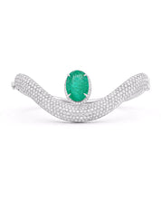 Emerald Chevron Bracelet | AMARIS JEWELS | Fine Jewelry