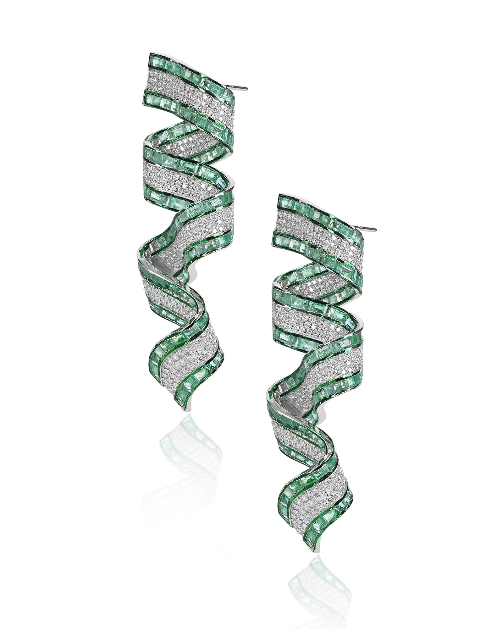 Emerald Confetti earrings | AMARIS JEWELS | Fine Jewelry 