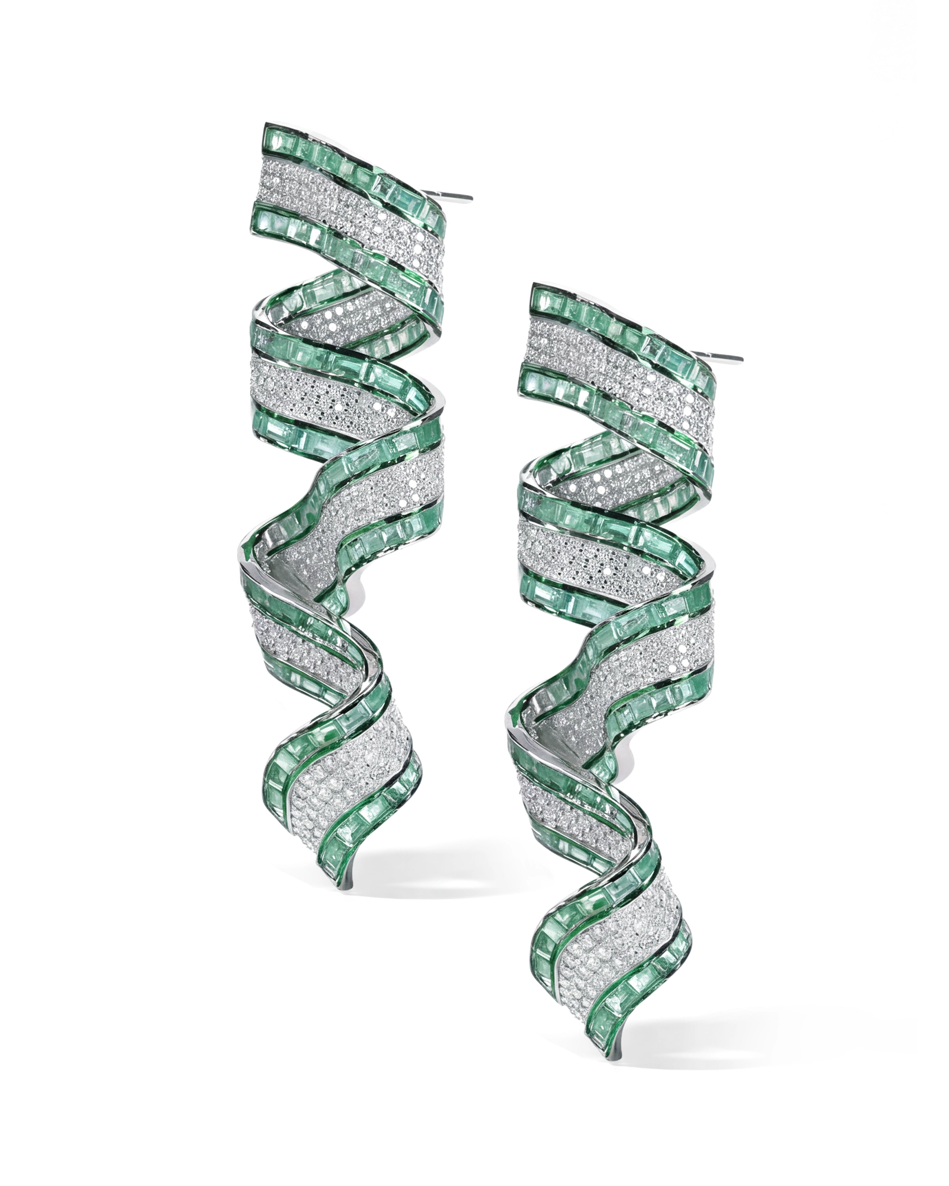Emerald Confetti earrings | AMARIS JEWELS | Fine Jewelry